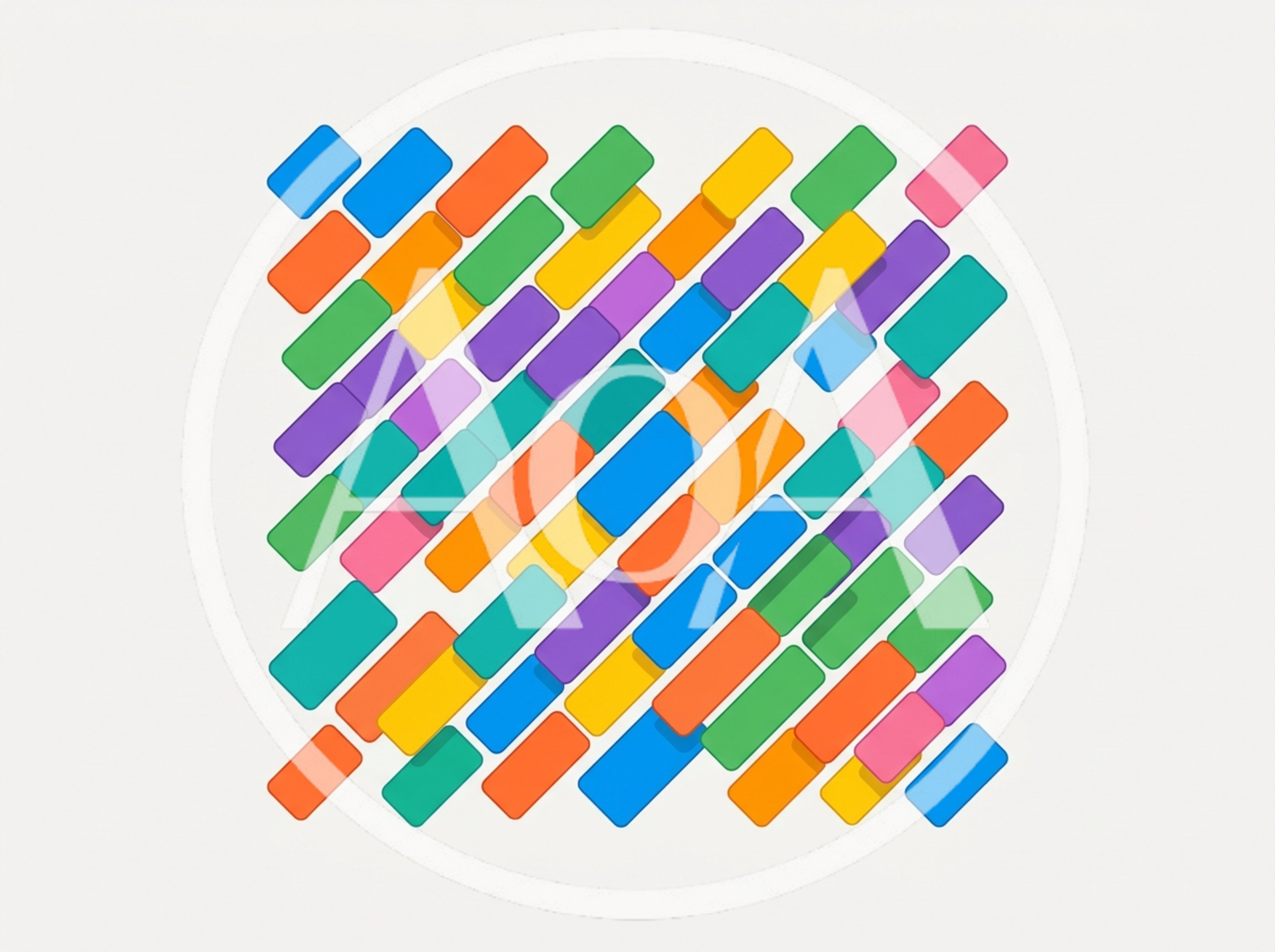 Abstract Pattern Of Colorful Rectangular Tiles