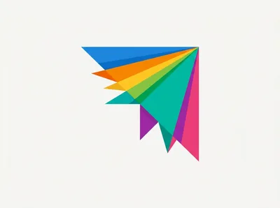 Abstract Geometric Arrow Logo Design