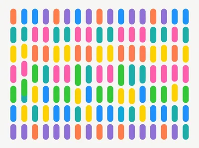 Abstract Pattern Of Colorful Rounded Rectangles