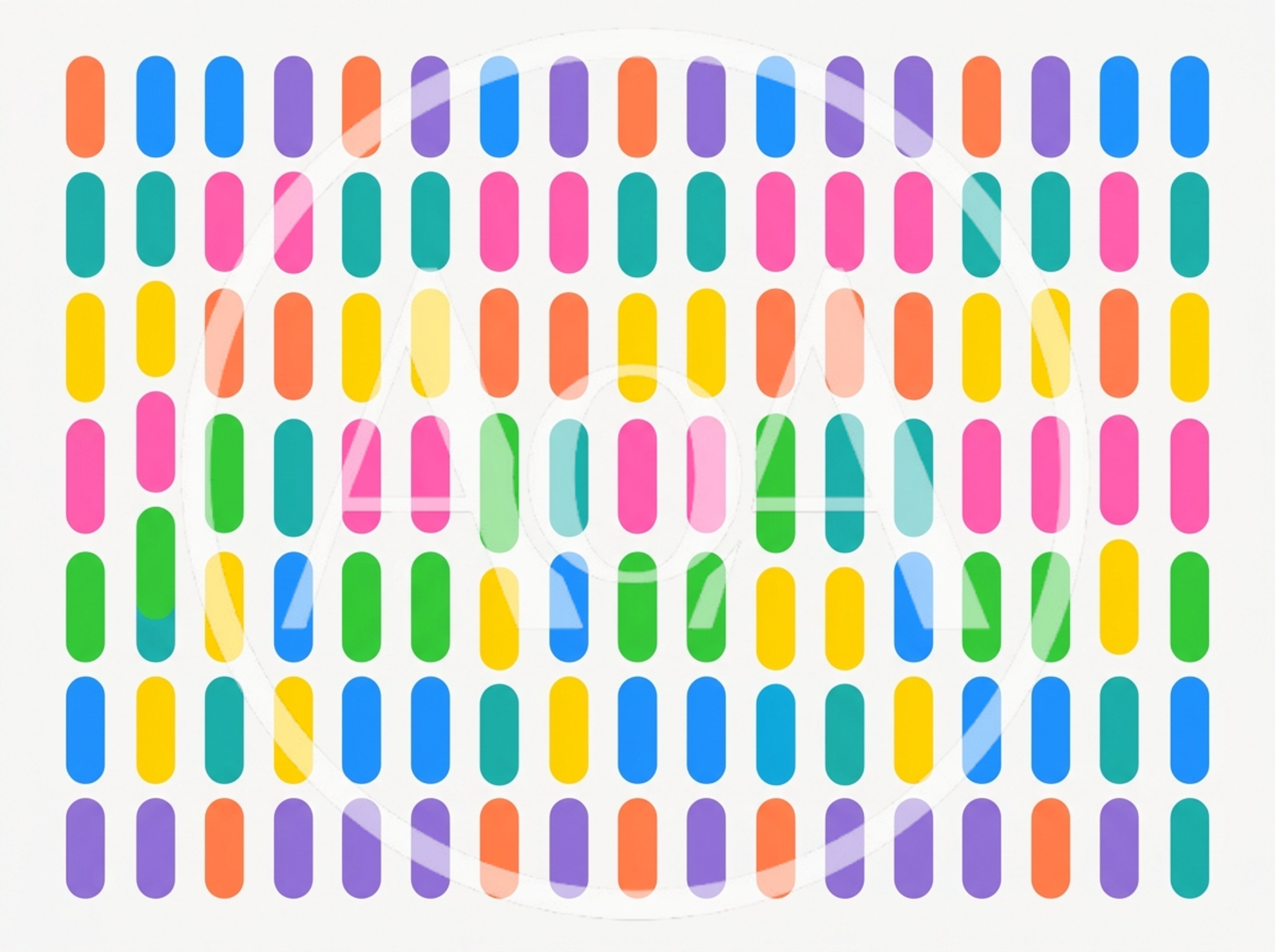 Abstract Pattern Of Colorful Rounded Rectangles