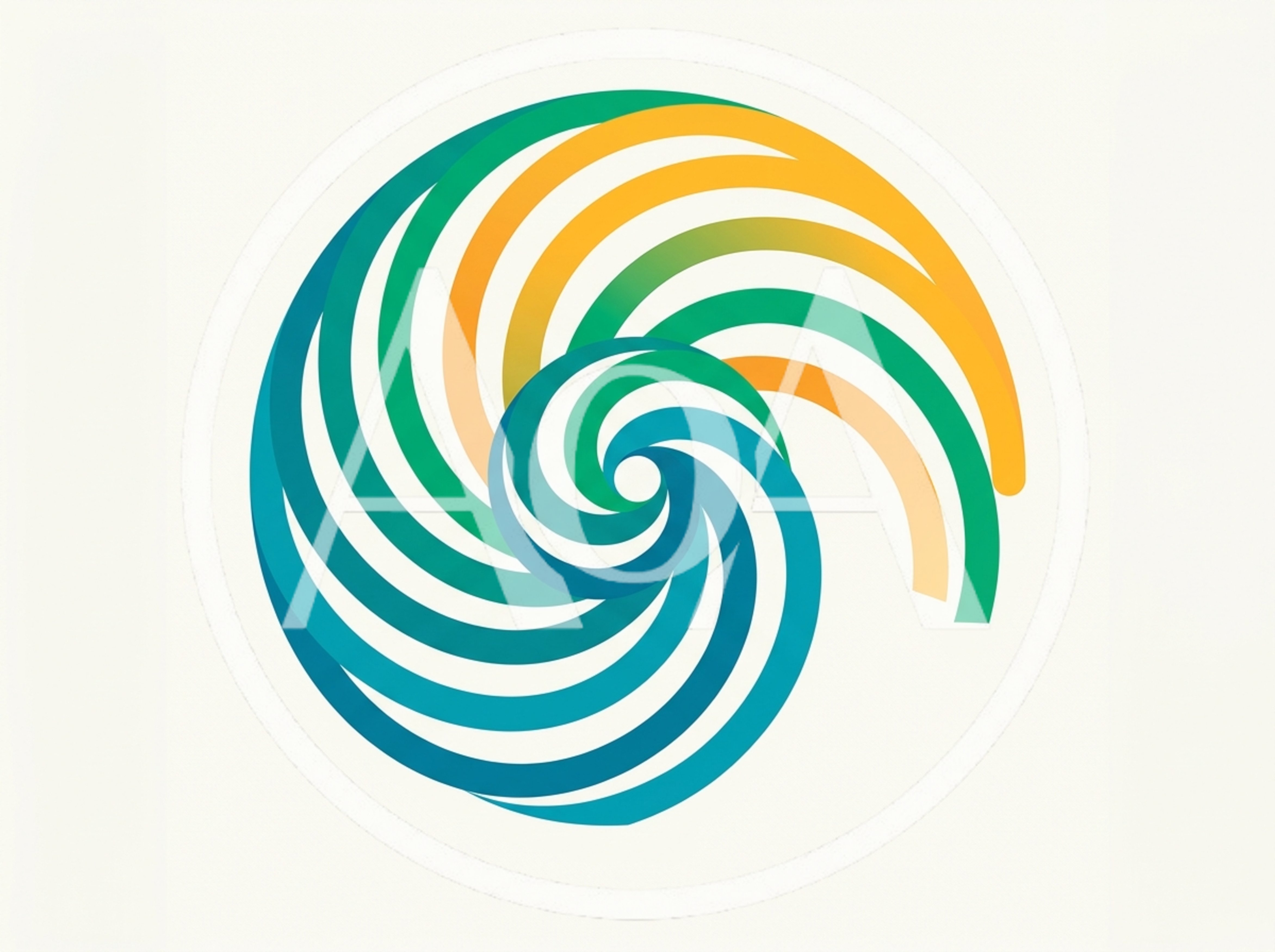 Abstract Spiral Graphic Design With Gradient Colors