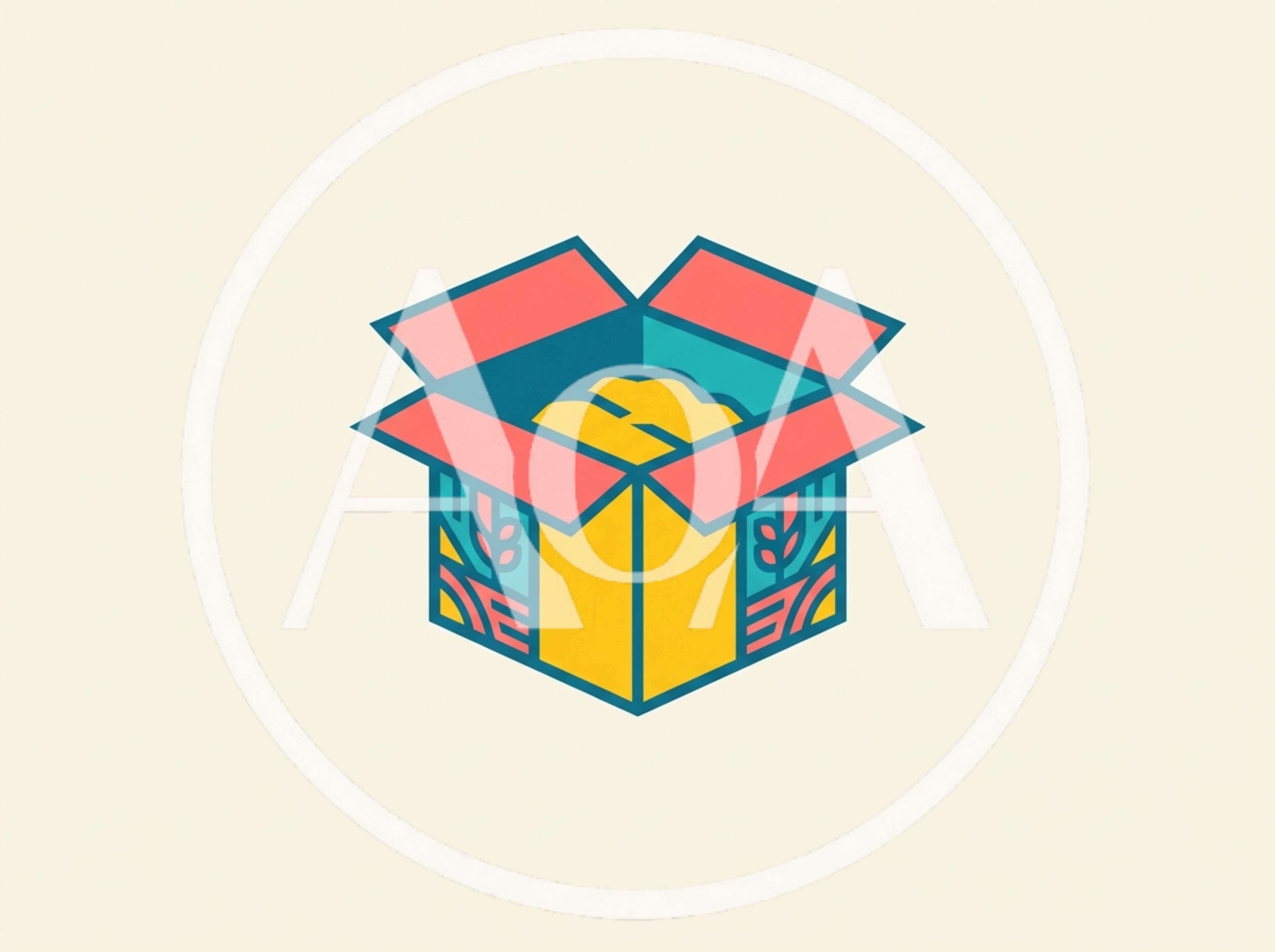 Minimalist Vector Illustration Of An Open Cardboard Box