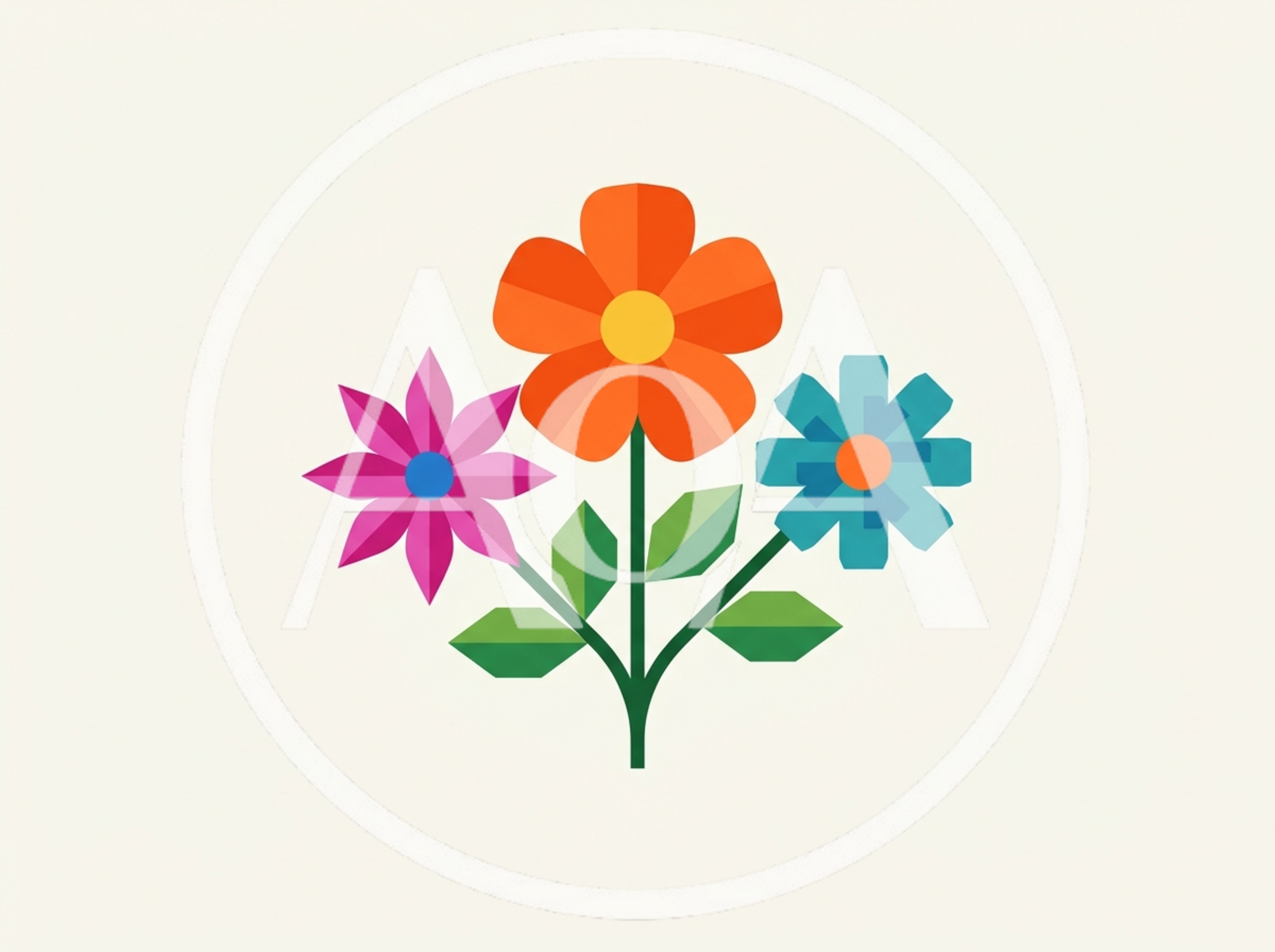 Minimalist Flat Vector Illustration Of A Flower Bouquet