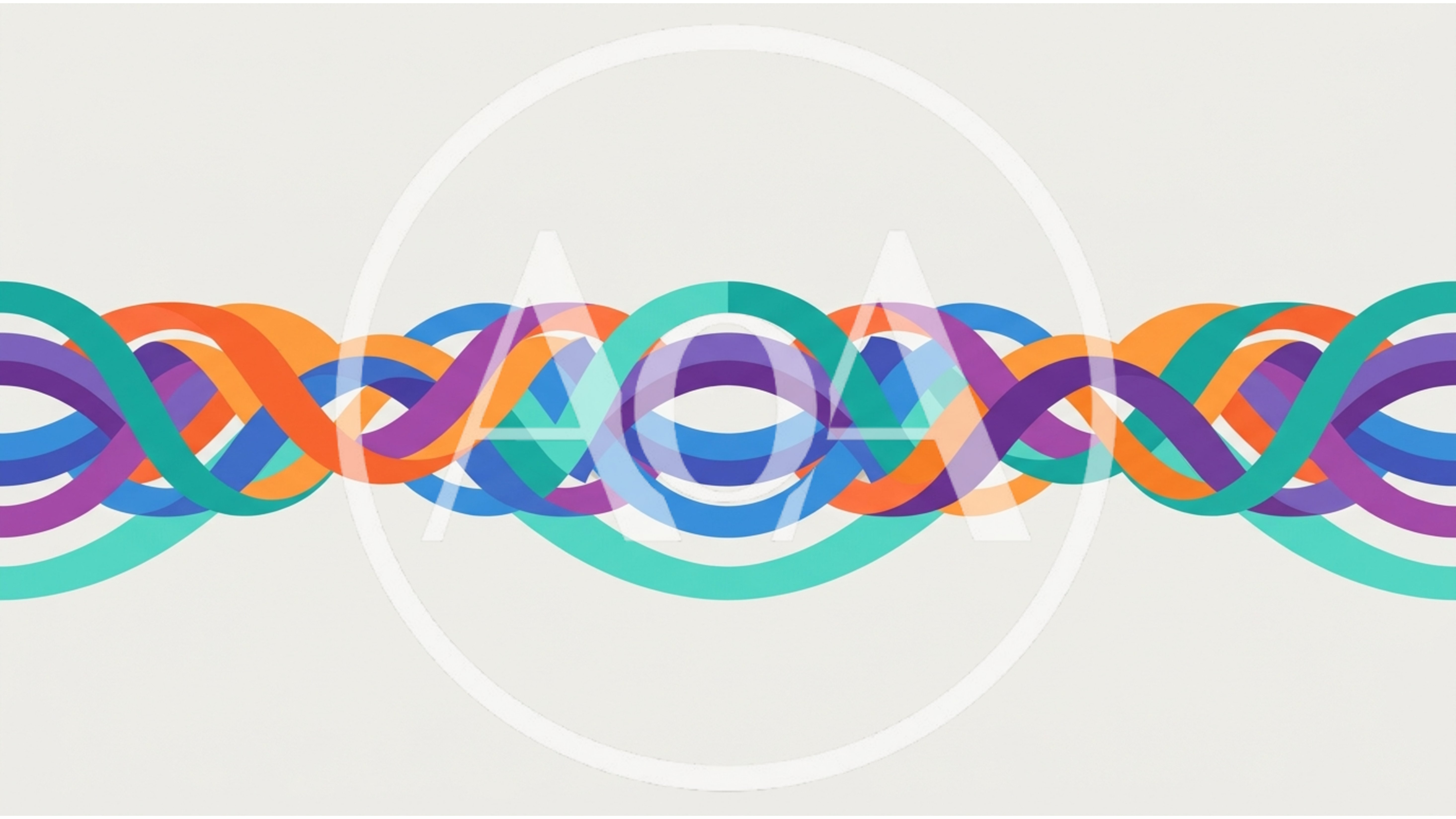 Abstract Intertwined Colorful Wavy Ribbon Pattern