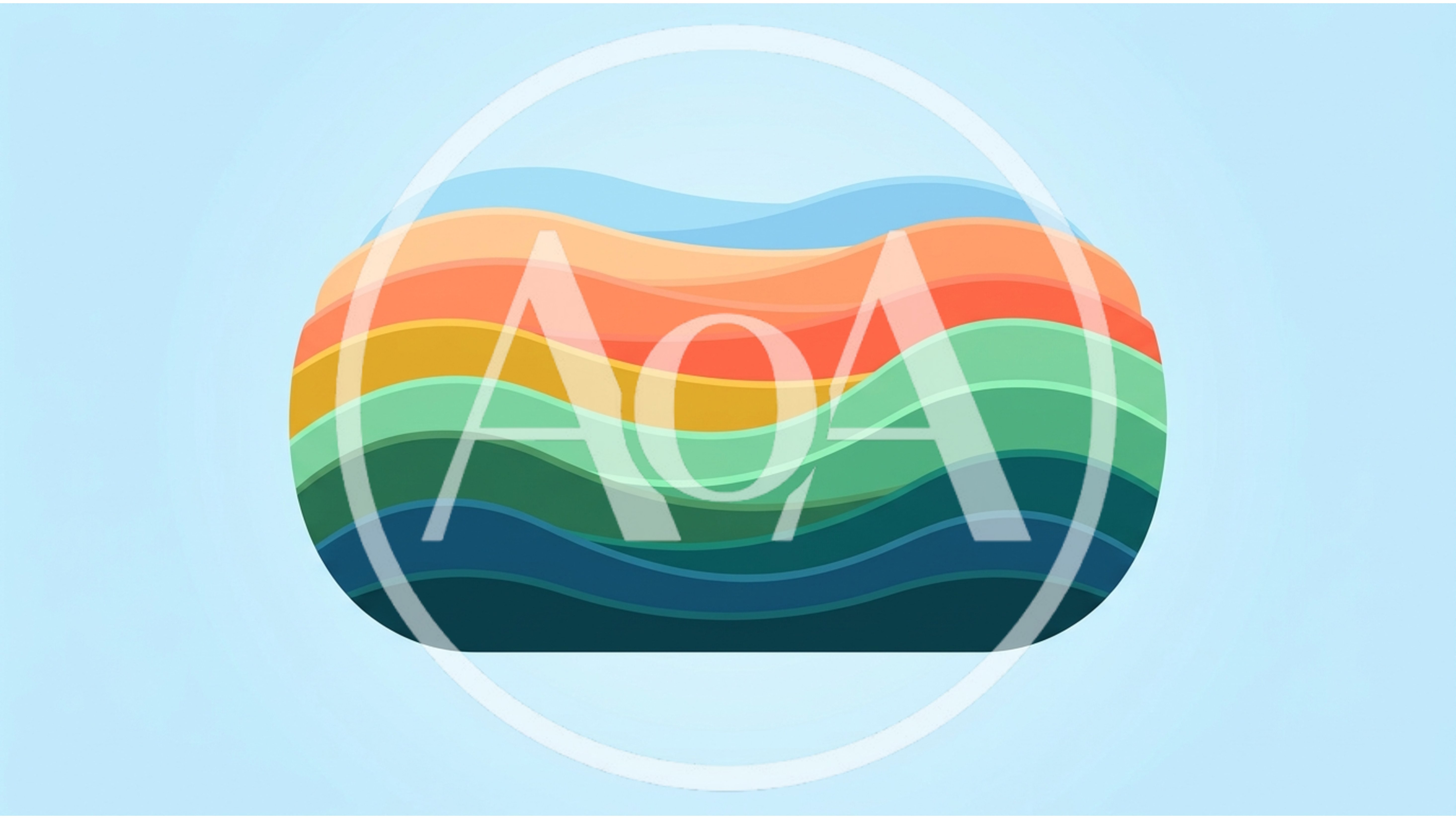 Abstract Layered Wavy Landscape Illustration