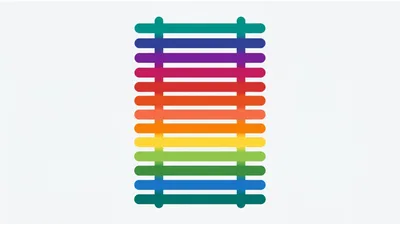 Colorful Horizontal Bars Arranged In A Vertical Ladder Pattern