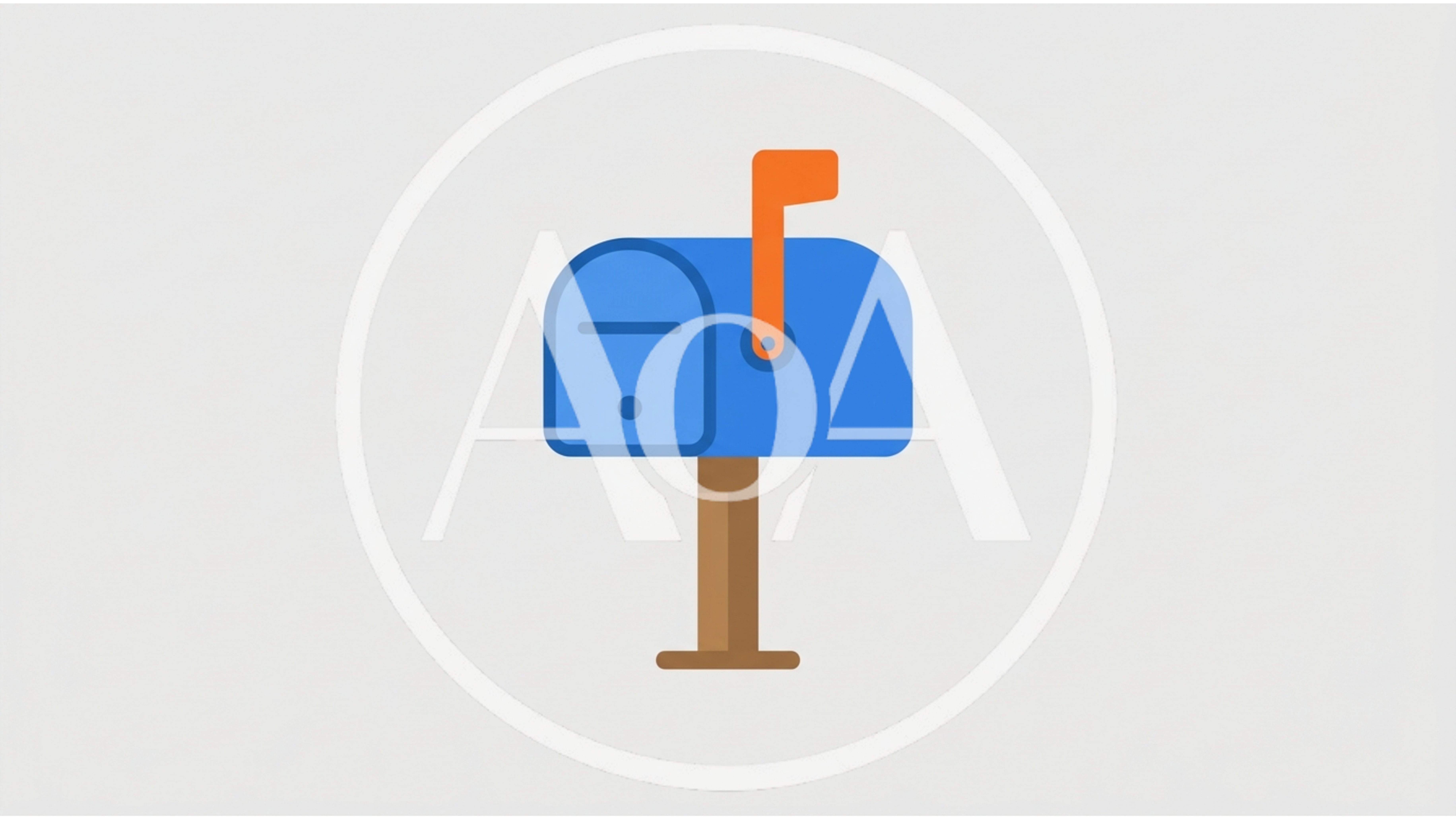 Flat Vector Illustration Of A Blue Mailbox