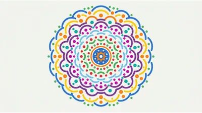 Colorful Geometric Mandala Pattern Animation