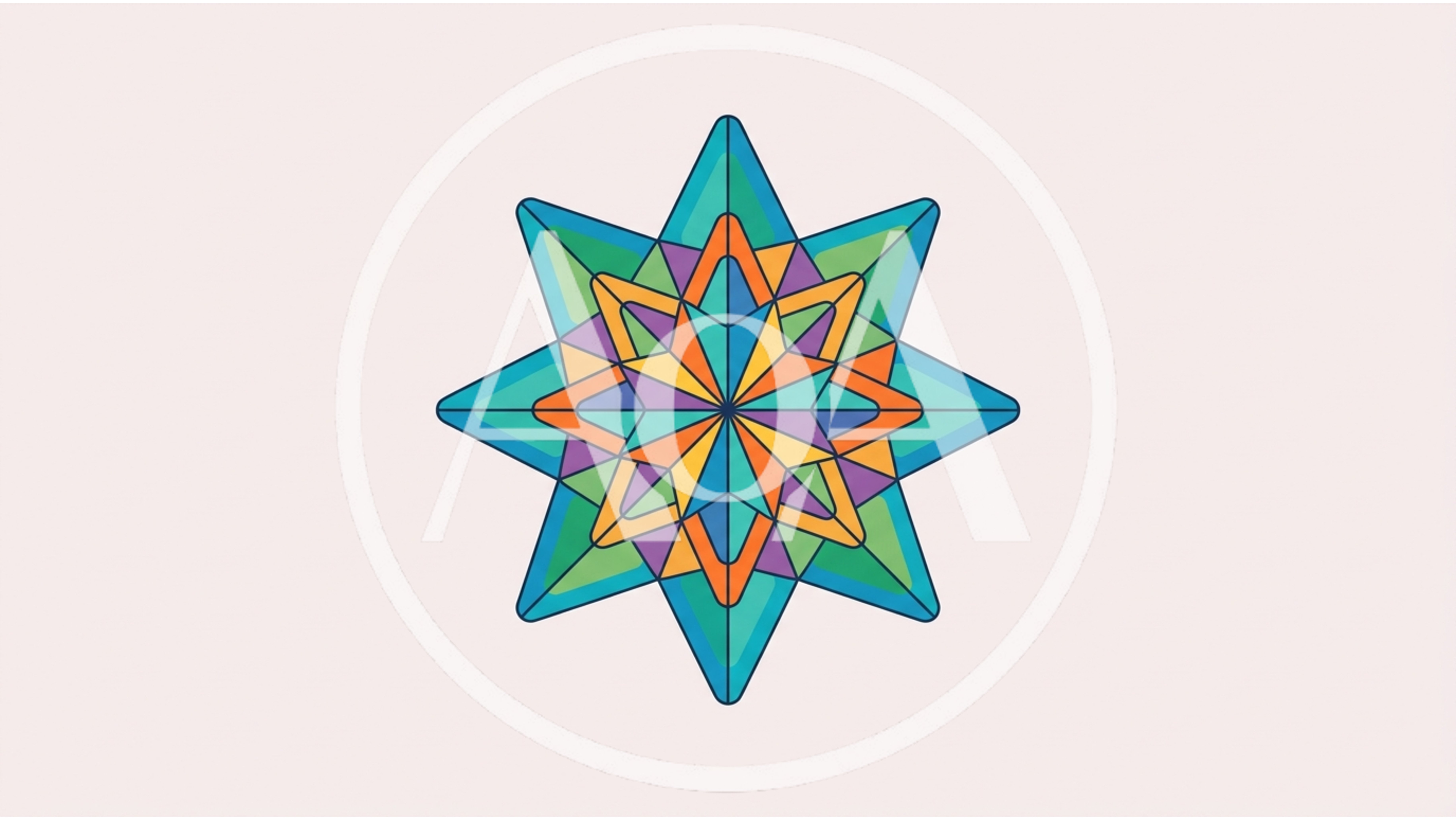 Geometric Eight Pointed Star Mandala Illustration