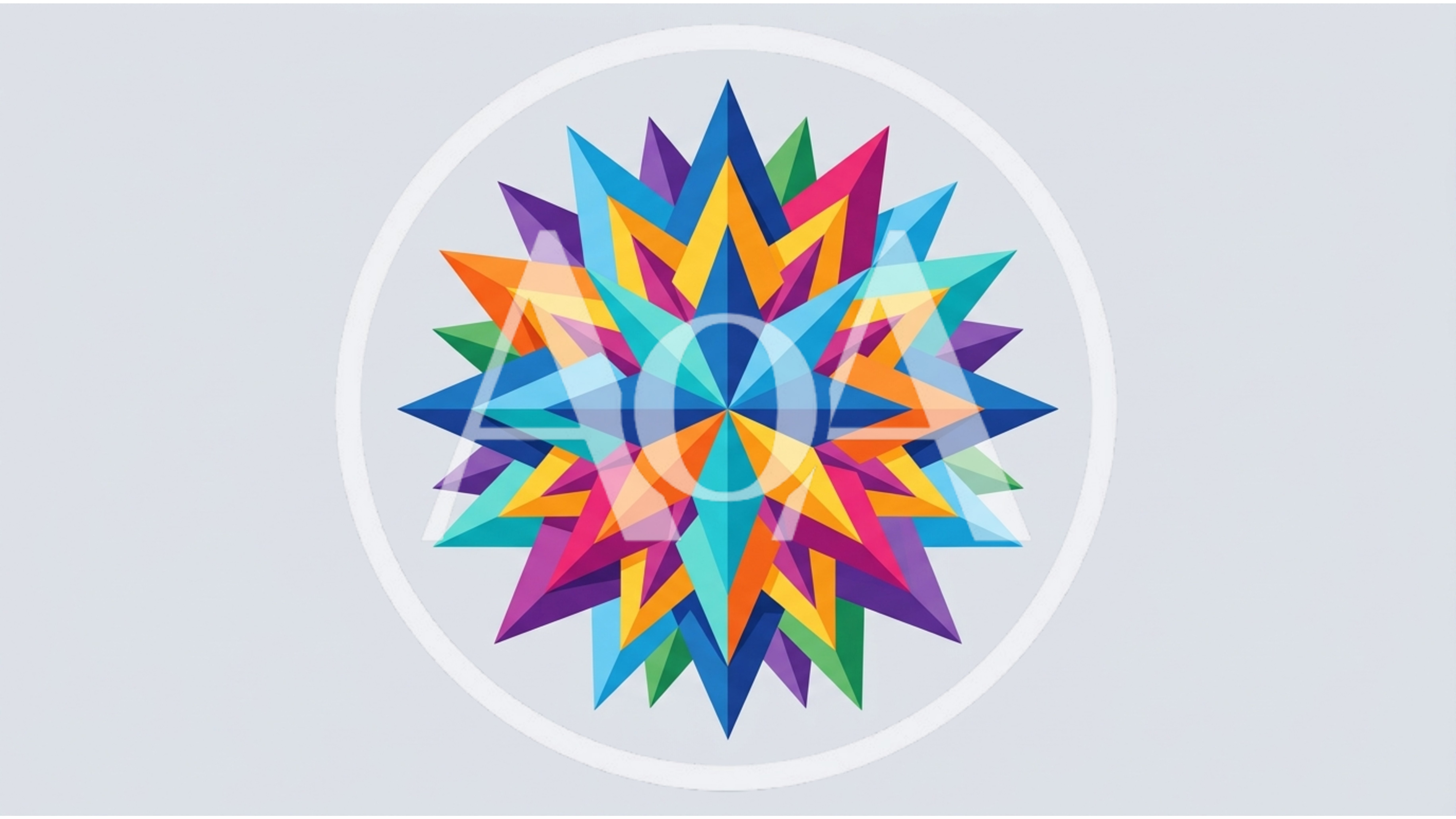 Colorful Geometric Starburst Pattern Graphic