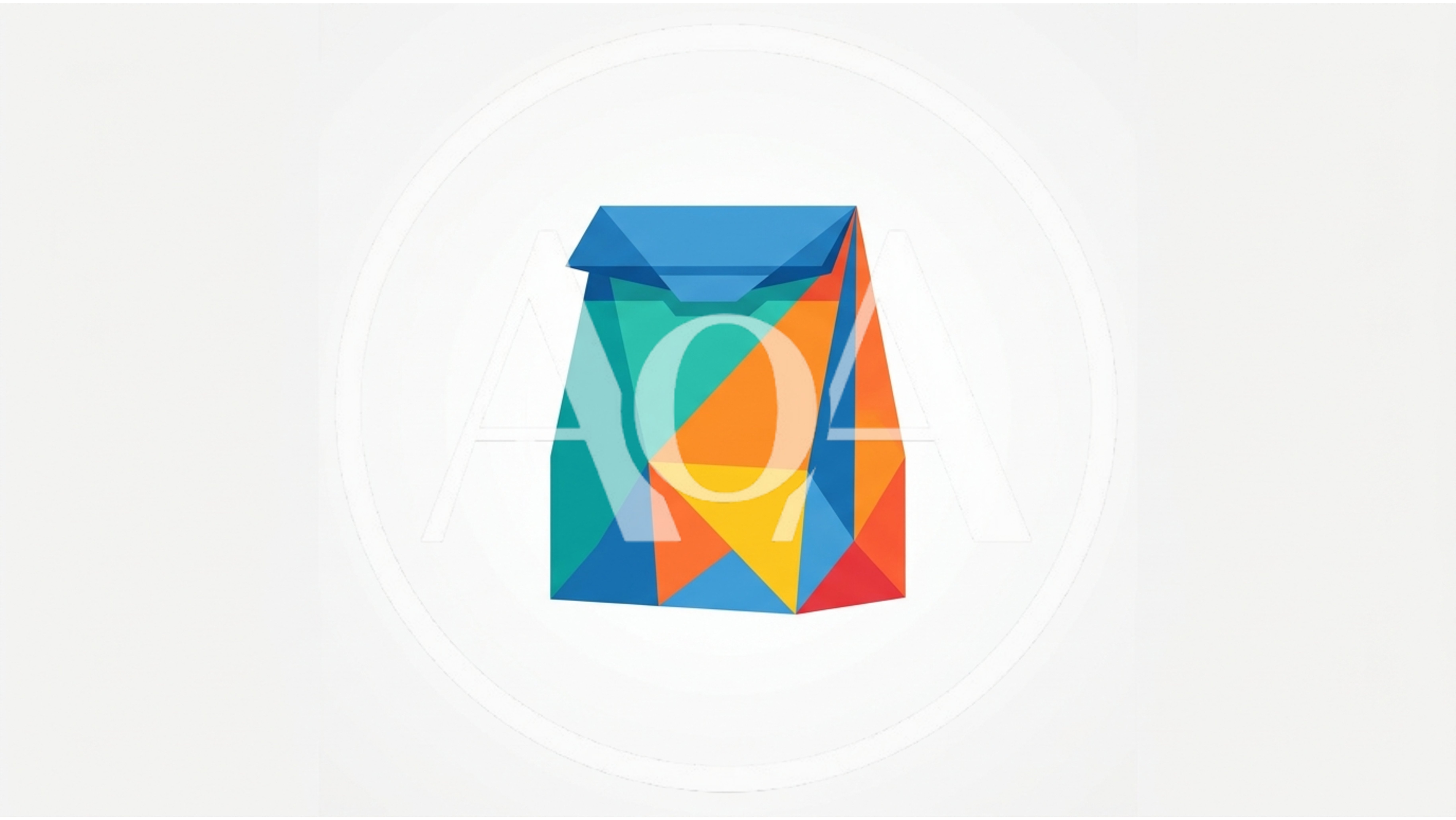 Low Poly Geometric Paper Bag Illustration