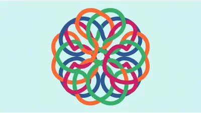 Abstract Geometric Interlocking Loop Pattern Animation