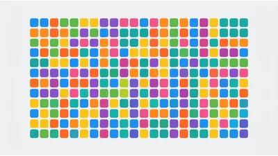 Abstract Grid Of Colorful Rounded Square Icons
