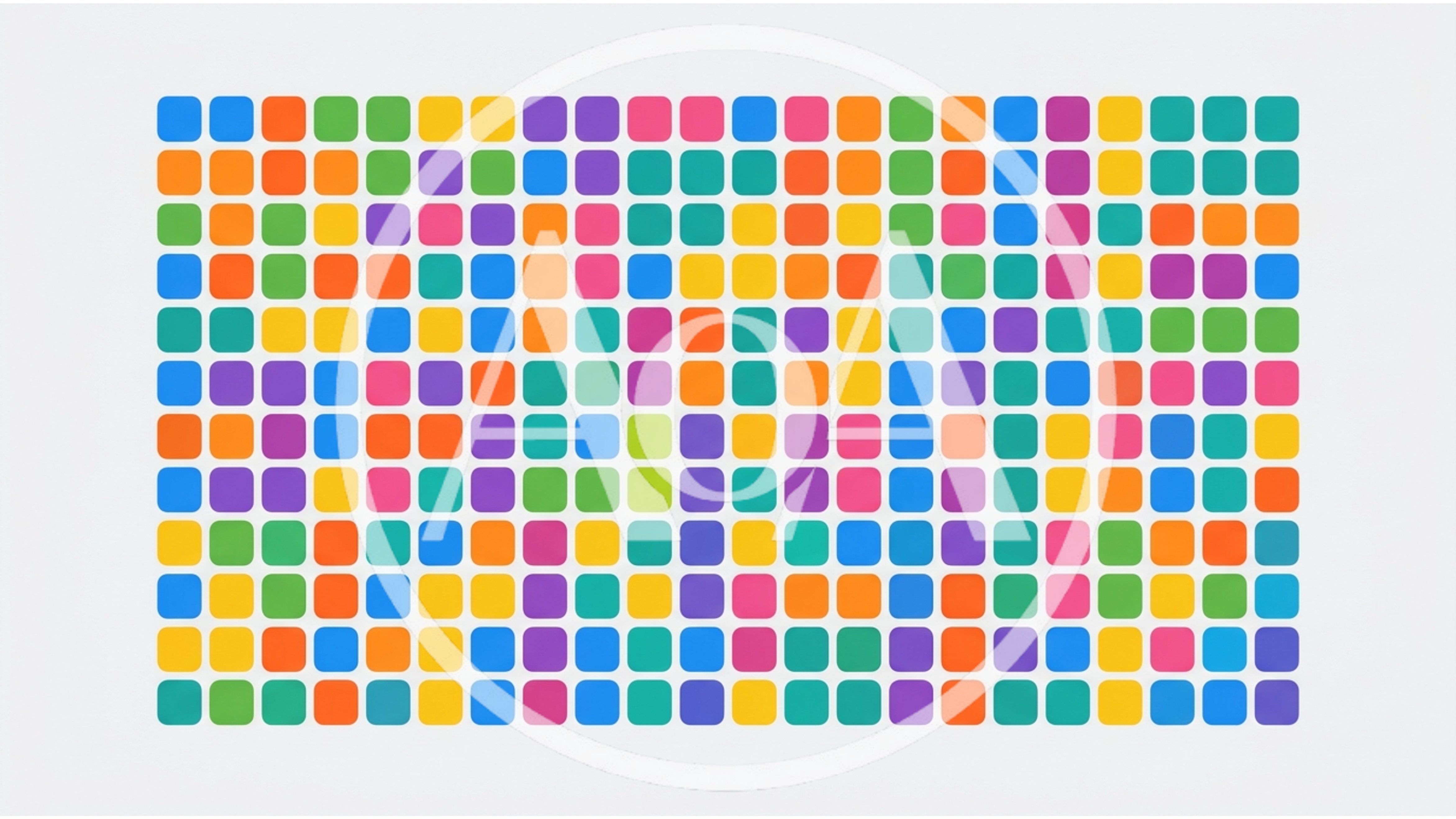 Abstract Grid Of Colorful Rounded Square Icons