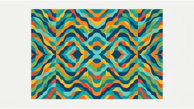 Abstract Geometric Wavy Pattern Background