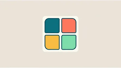 Minimalist Four Color Square Grid Icon Animation