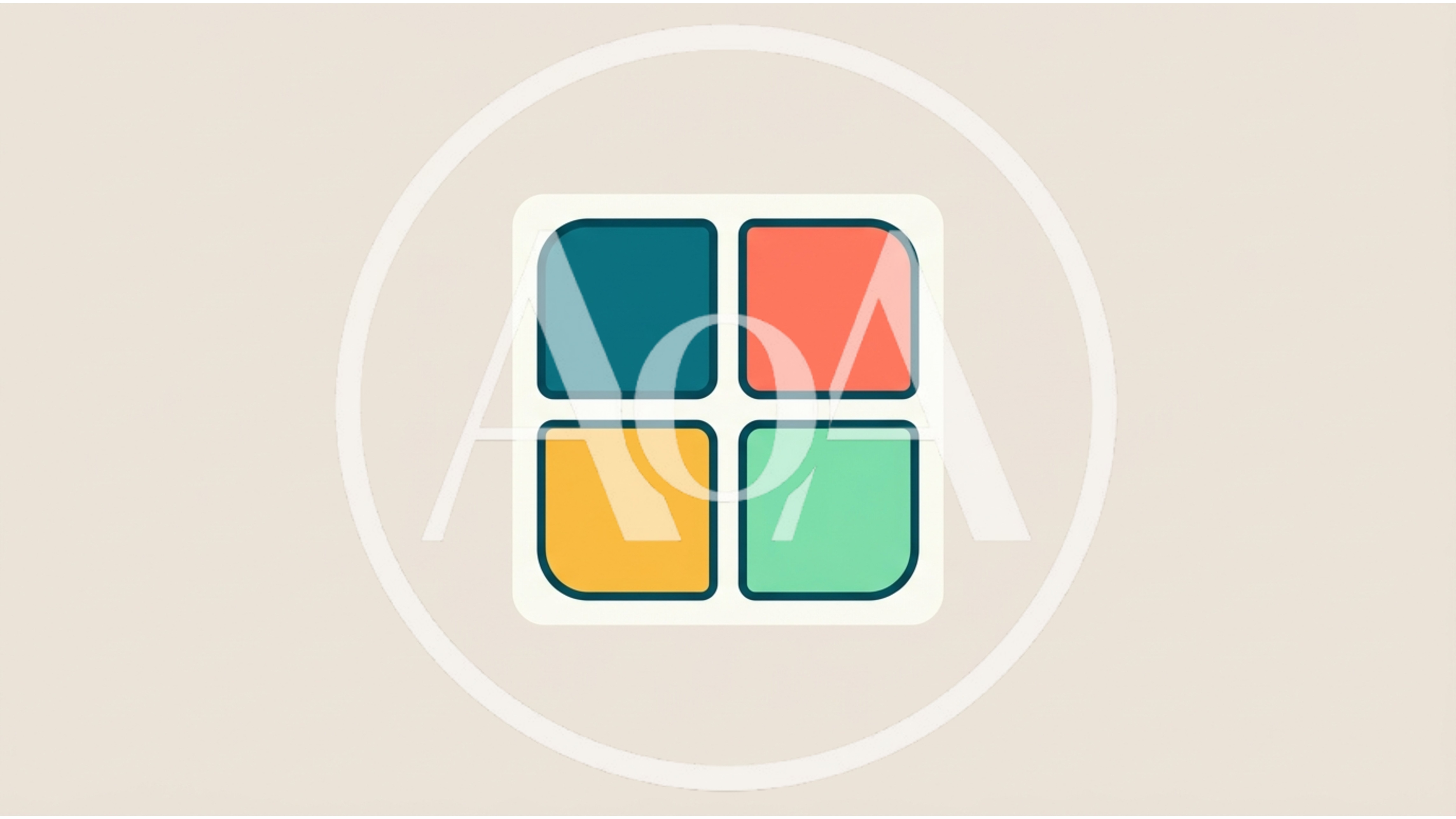 Minimalist Four Color Square Grid Icon Animation