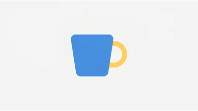 Minimalist Blue Coffee Mug Icon