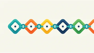 Abstract Colorful Diamond Chain Graphic Animation