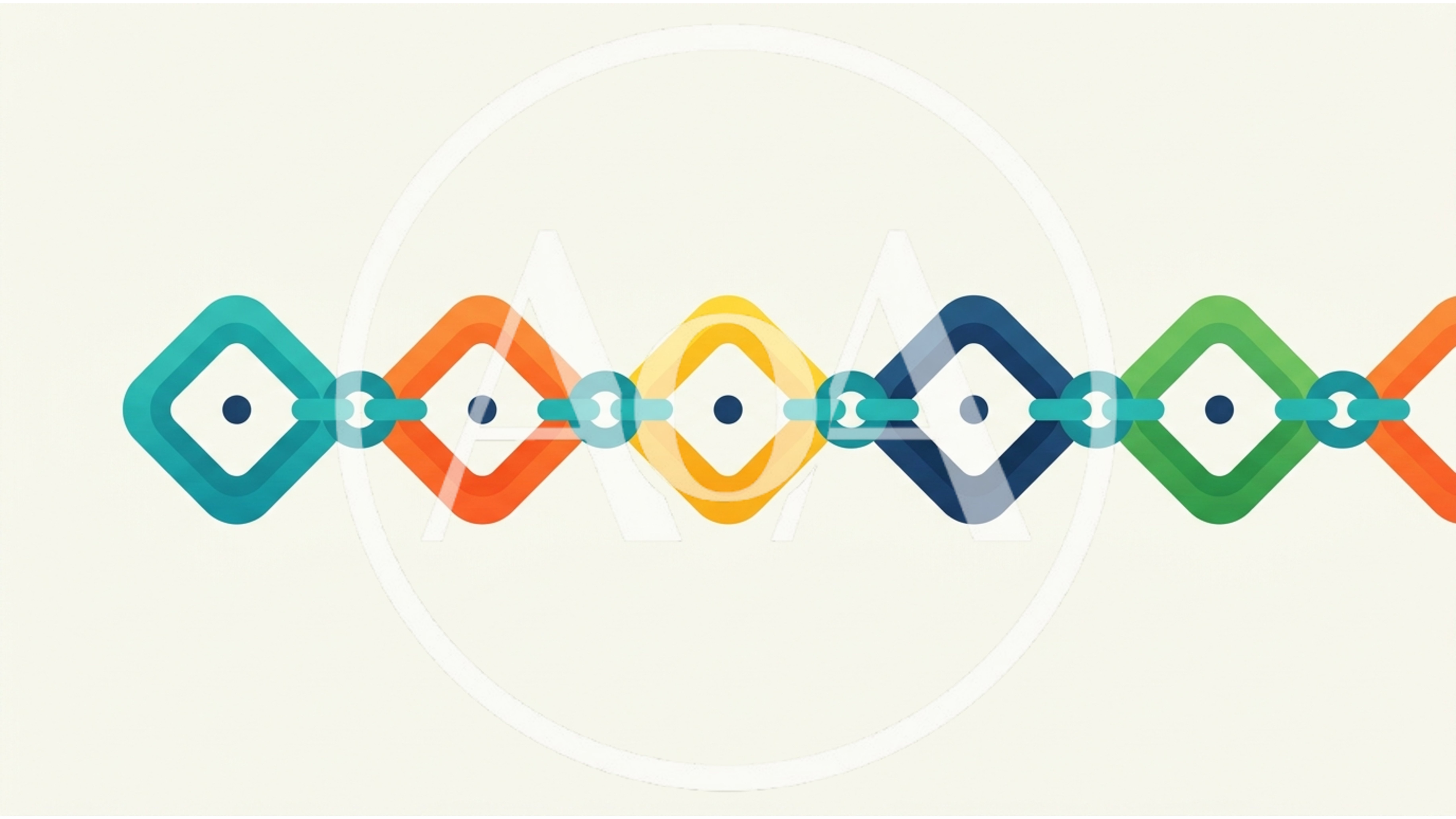 Abstract Colorful Diamond Chain Graphic Animation
