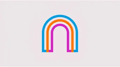 Minimalist Rainbow Arch Logo Design