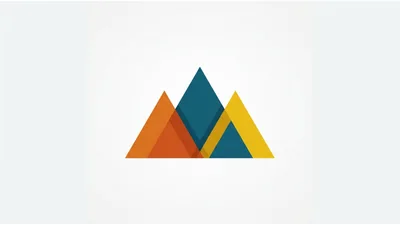 Minimalist Geometric Mountain Logo Design