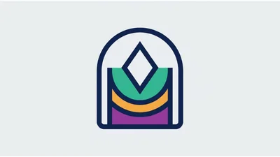 Minimalist Geometric Logo Design With Vibrant Color Layers