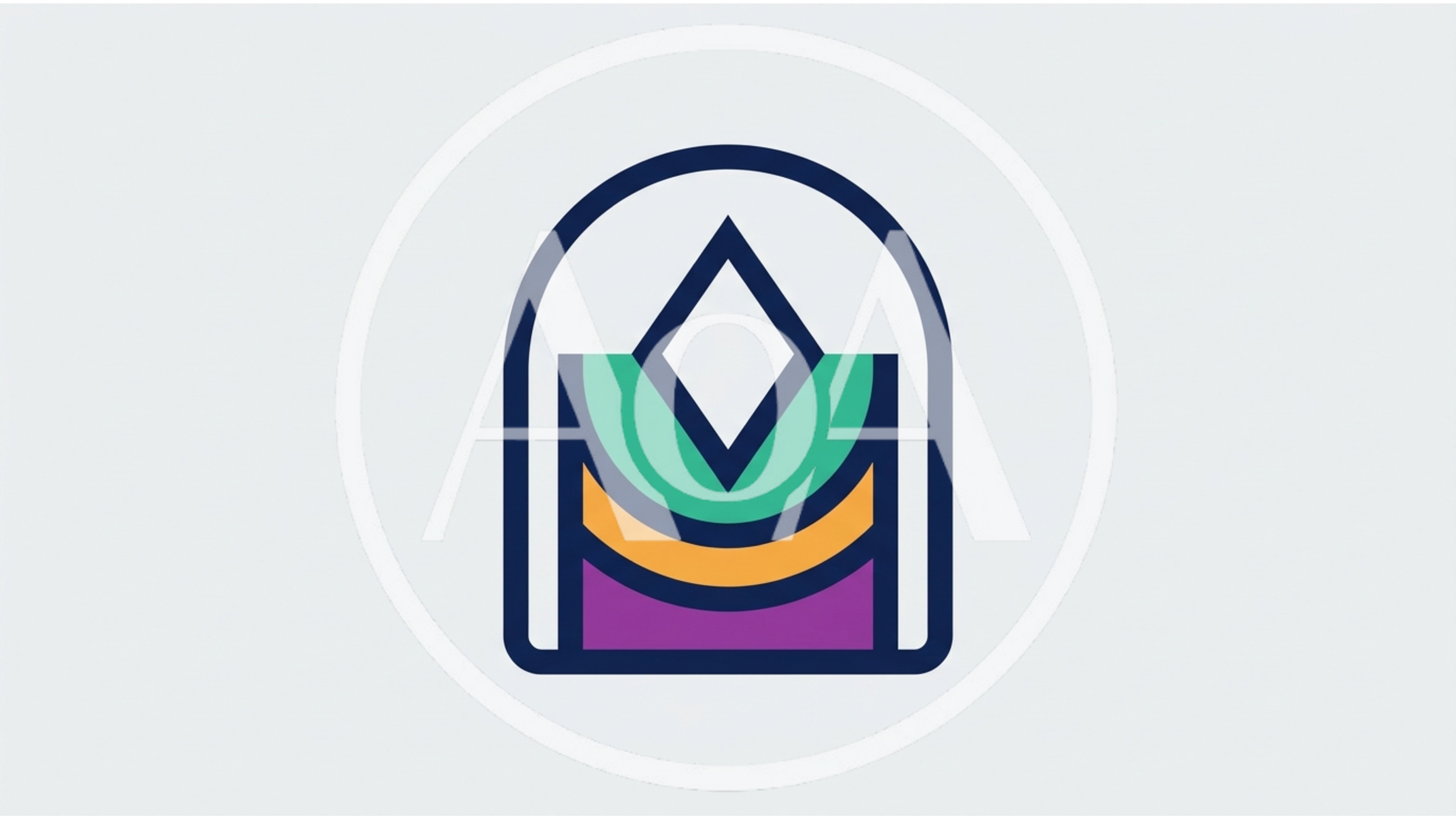 Minimalist Geometric Logo Design With Vibrant Color Layers