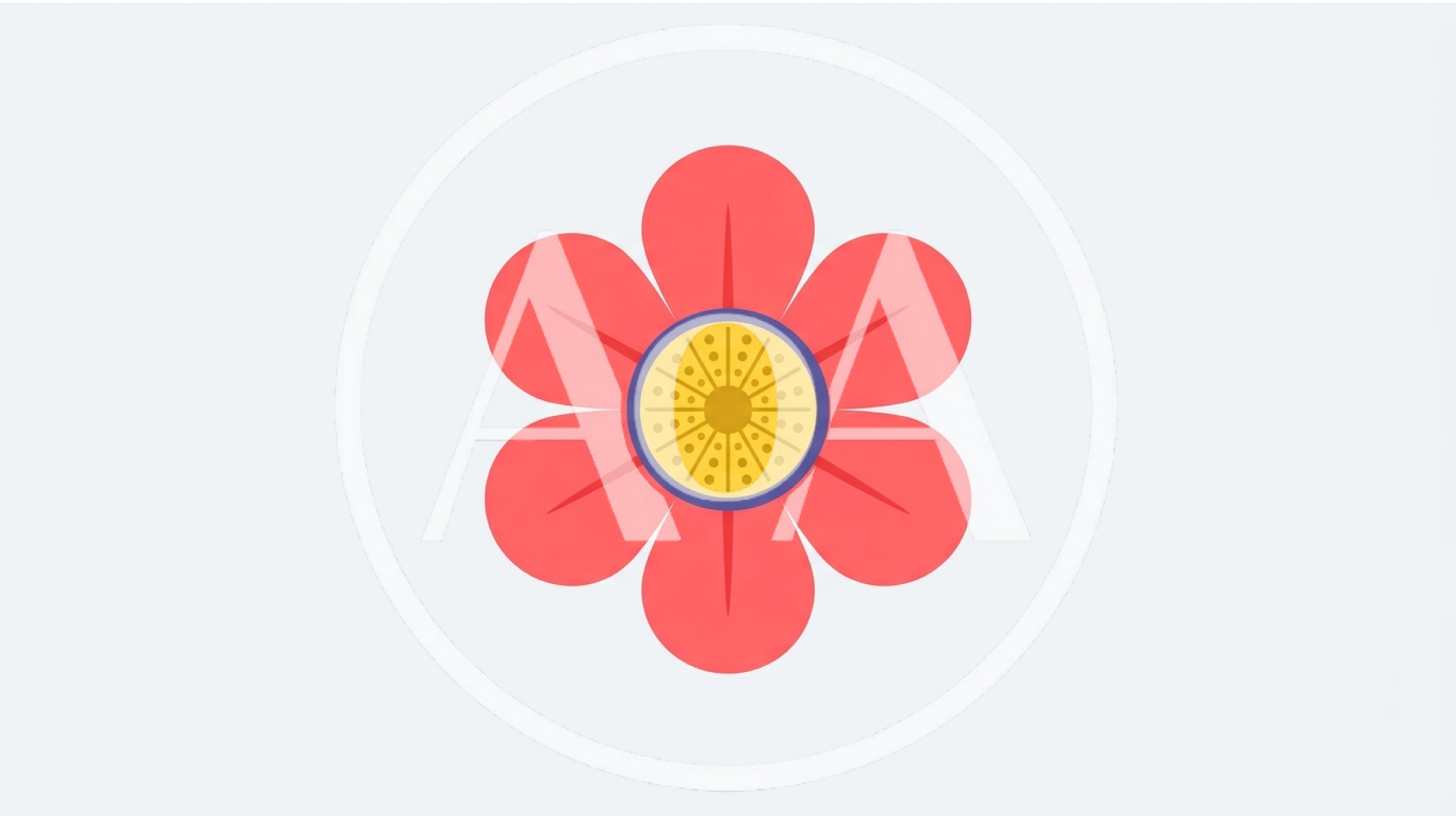Minimalist Red Flower Illustration On White Background
