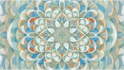 Abstract Geometric Mandala Pattern With Soft Pastel Tones