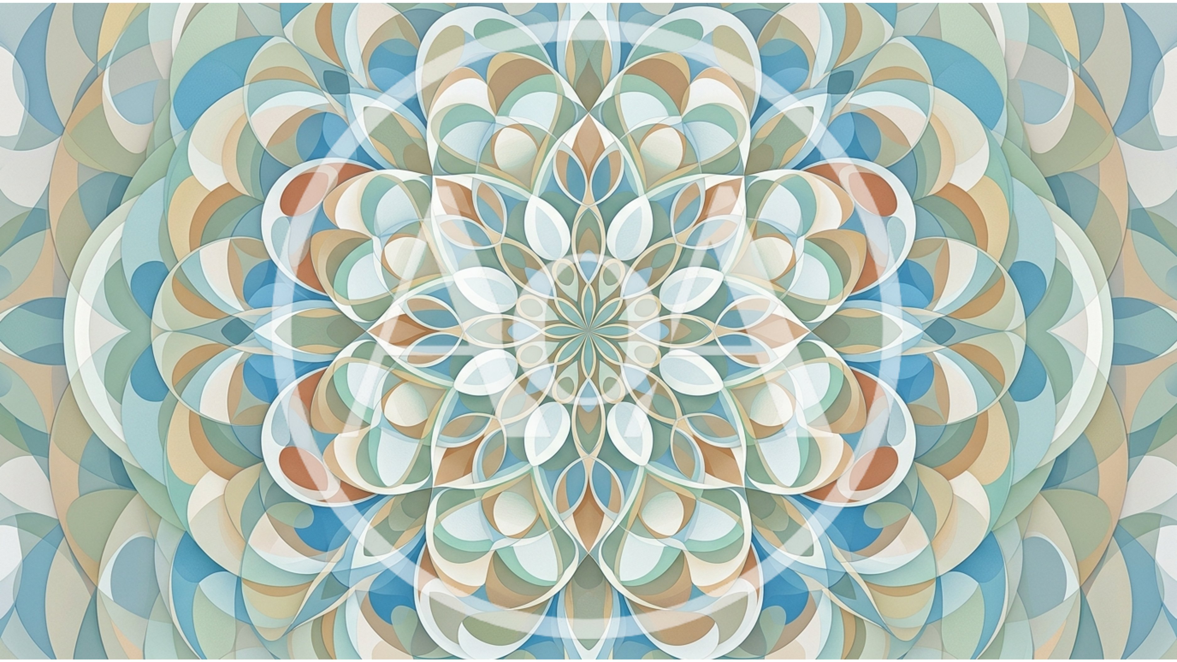 Abstract Geometric Mandala Pattern With Soft Pastel Tones