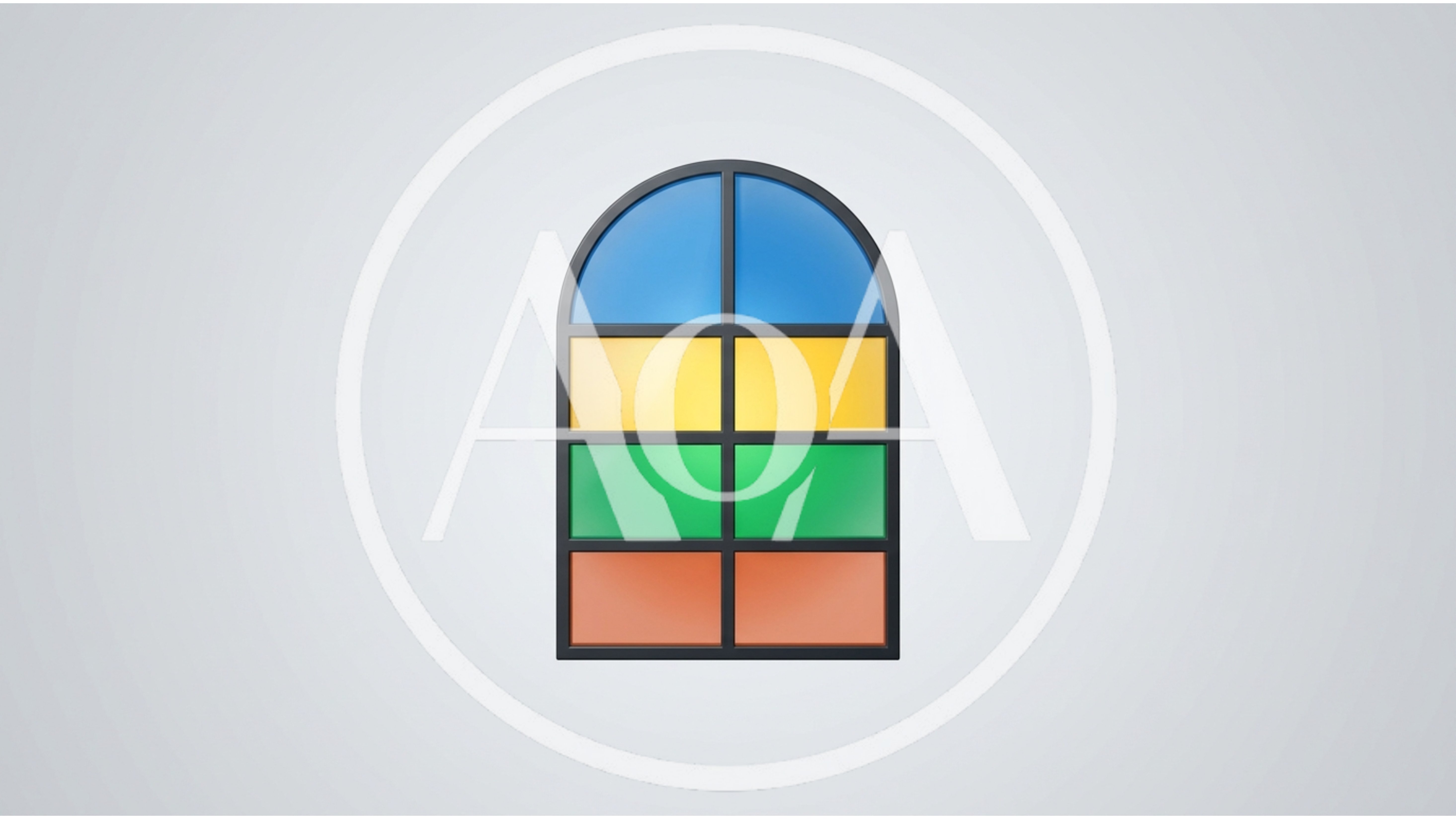 3D Rendered Colorful Arched Window Icon