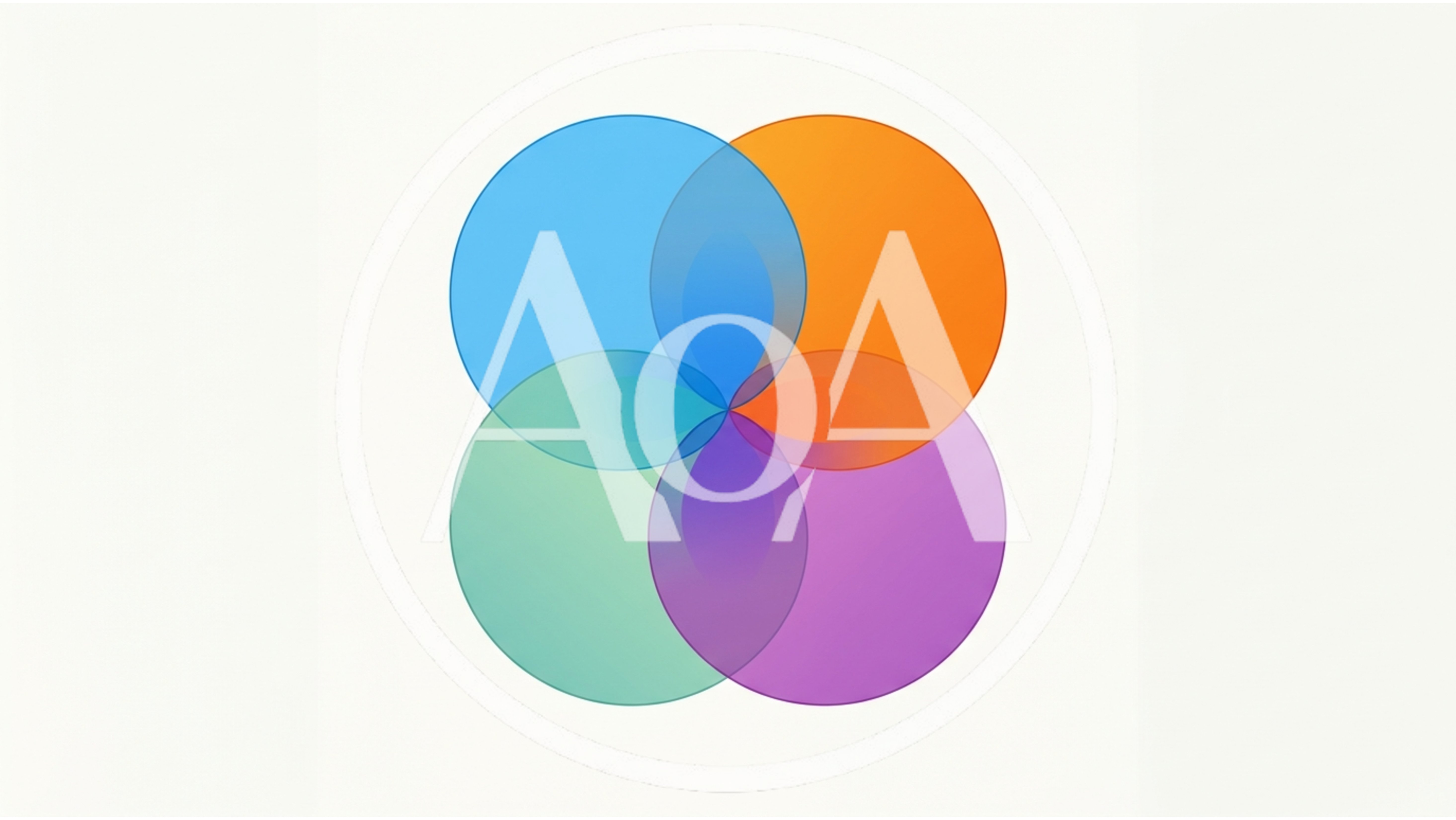 Abstract Four Overlapping Circles In Vibrant Colors