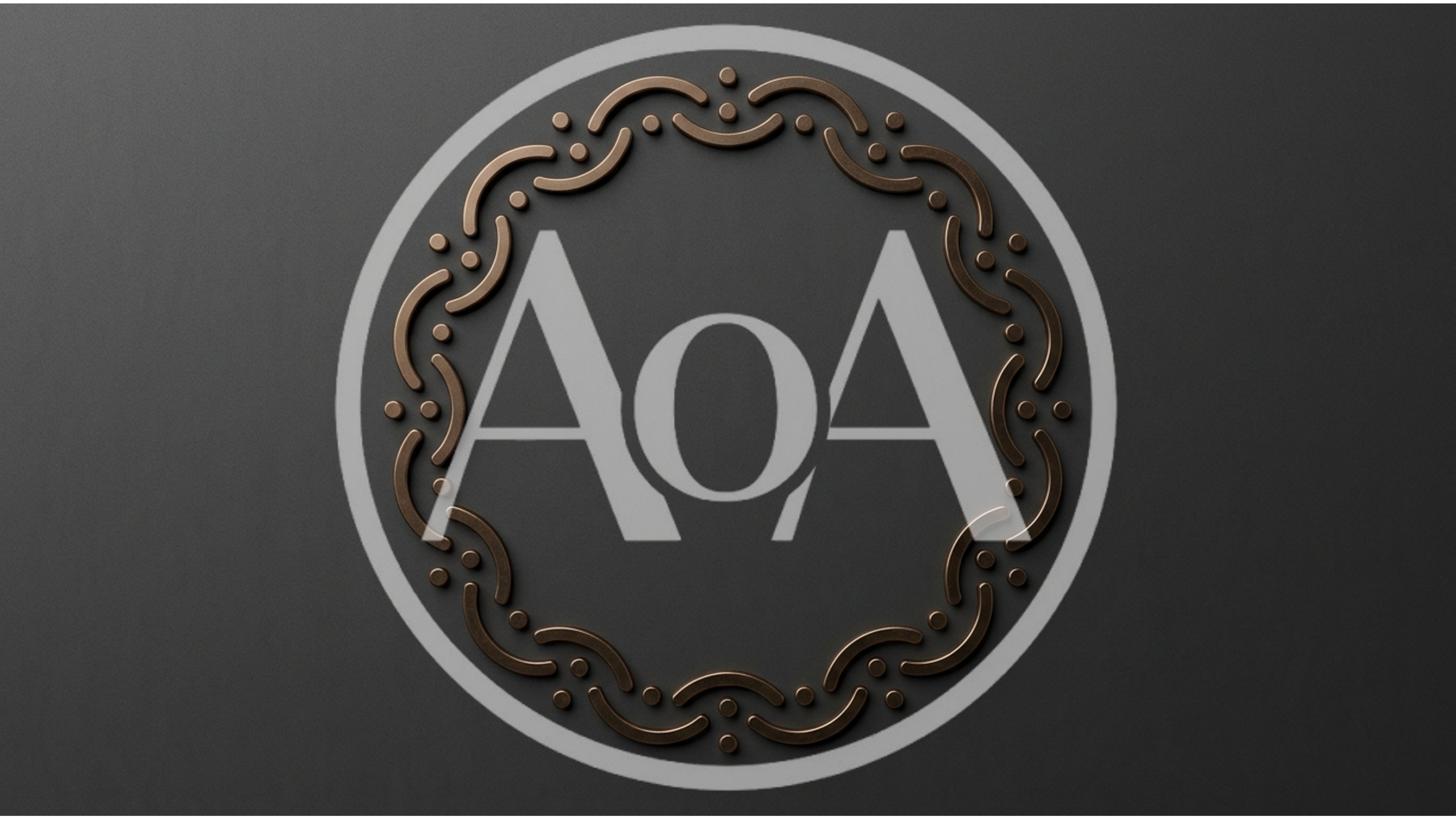 Bronze Metallic Circular Ornamental Frame Design