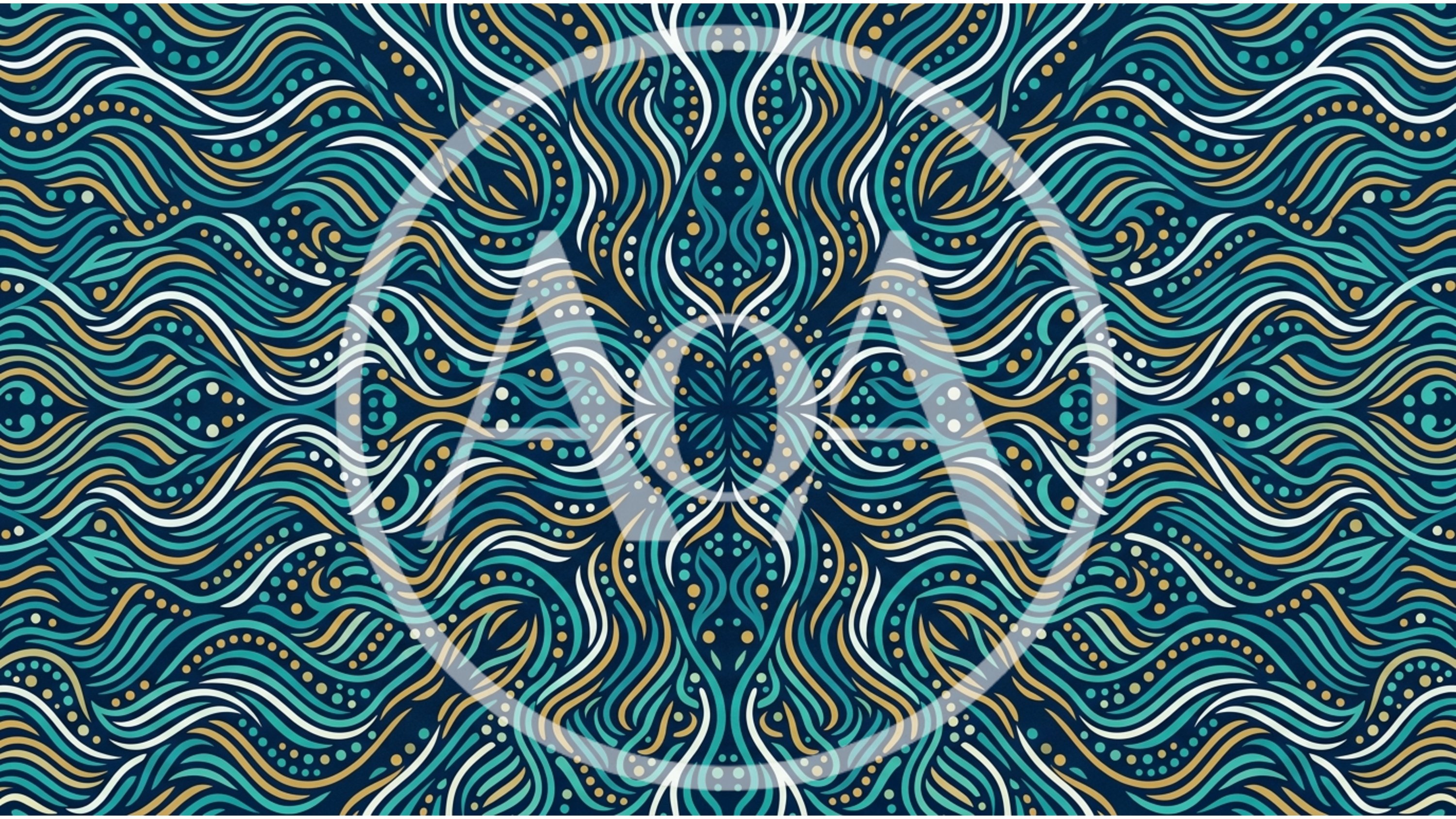 Abstract Symmetrical Wave Pattern With Intricate Decorative Lines