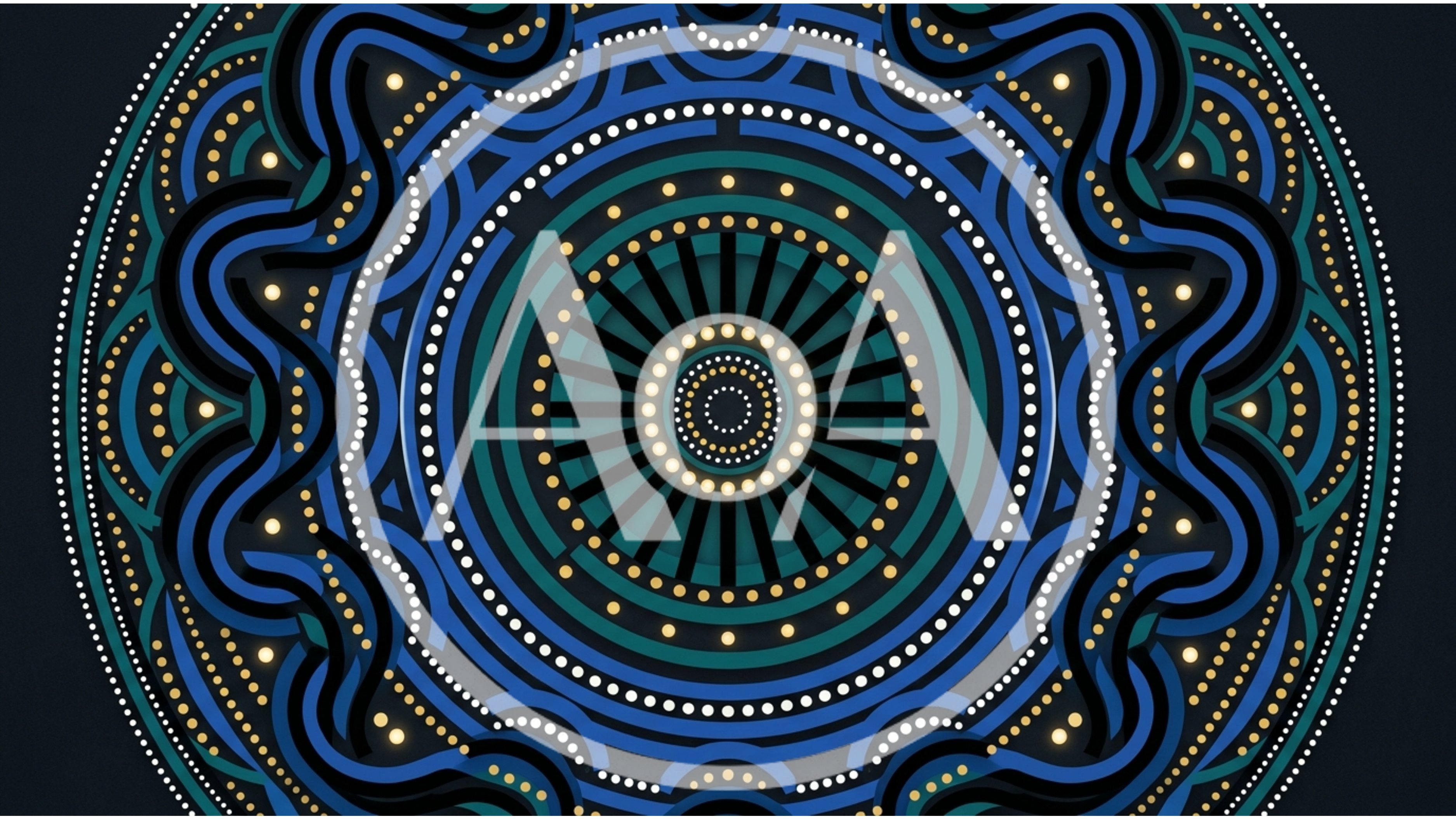 Abstract Circular Mandala Pattern With Glowing Dots