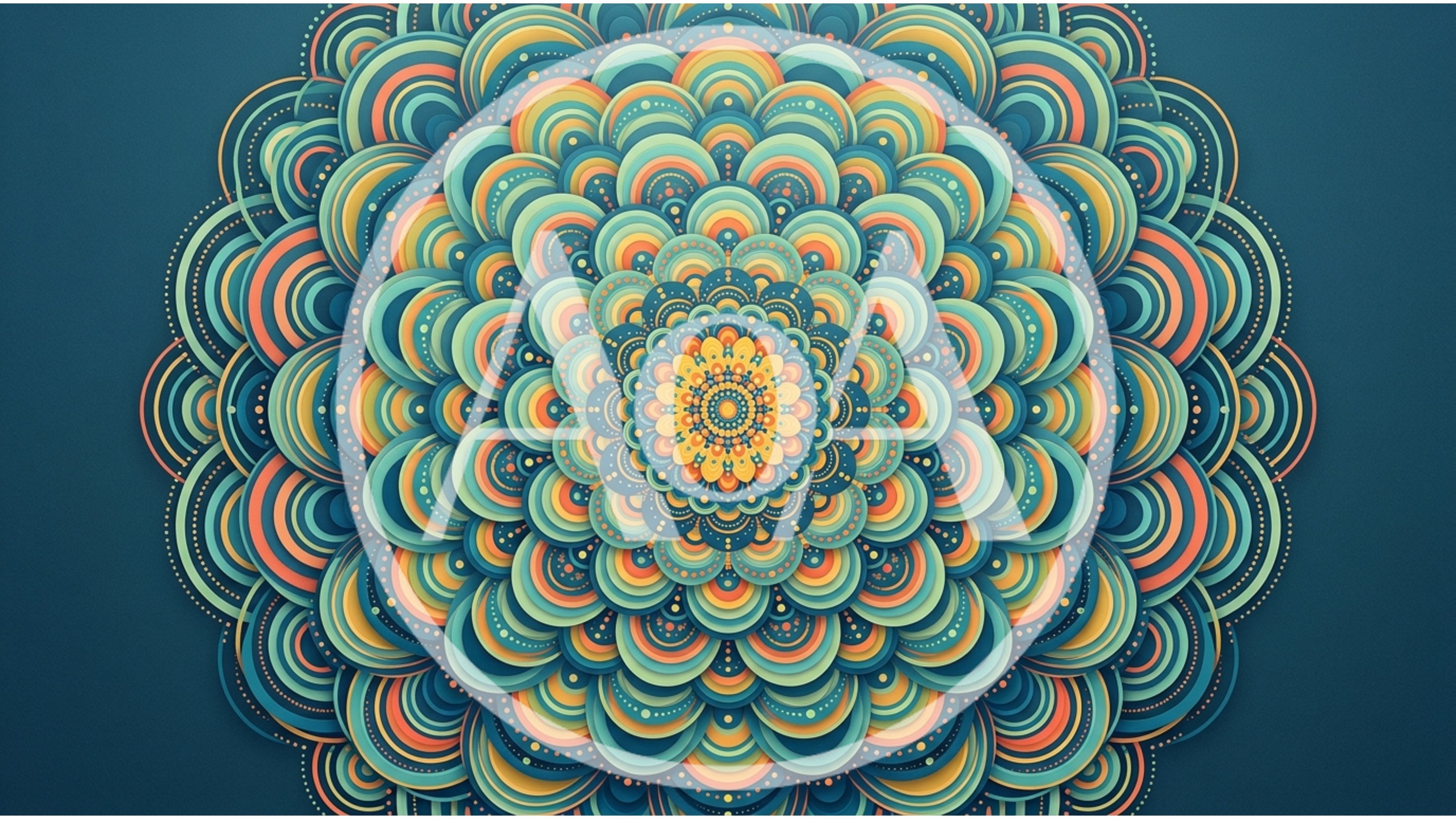Intricate Circular Mandala Pattern With Concentric Colorful Arcs