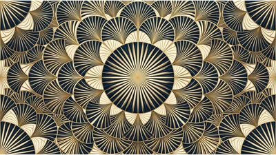 Art Deco Fan Pattern Background