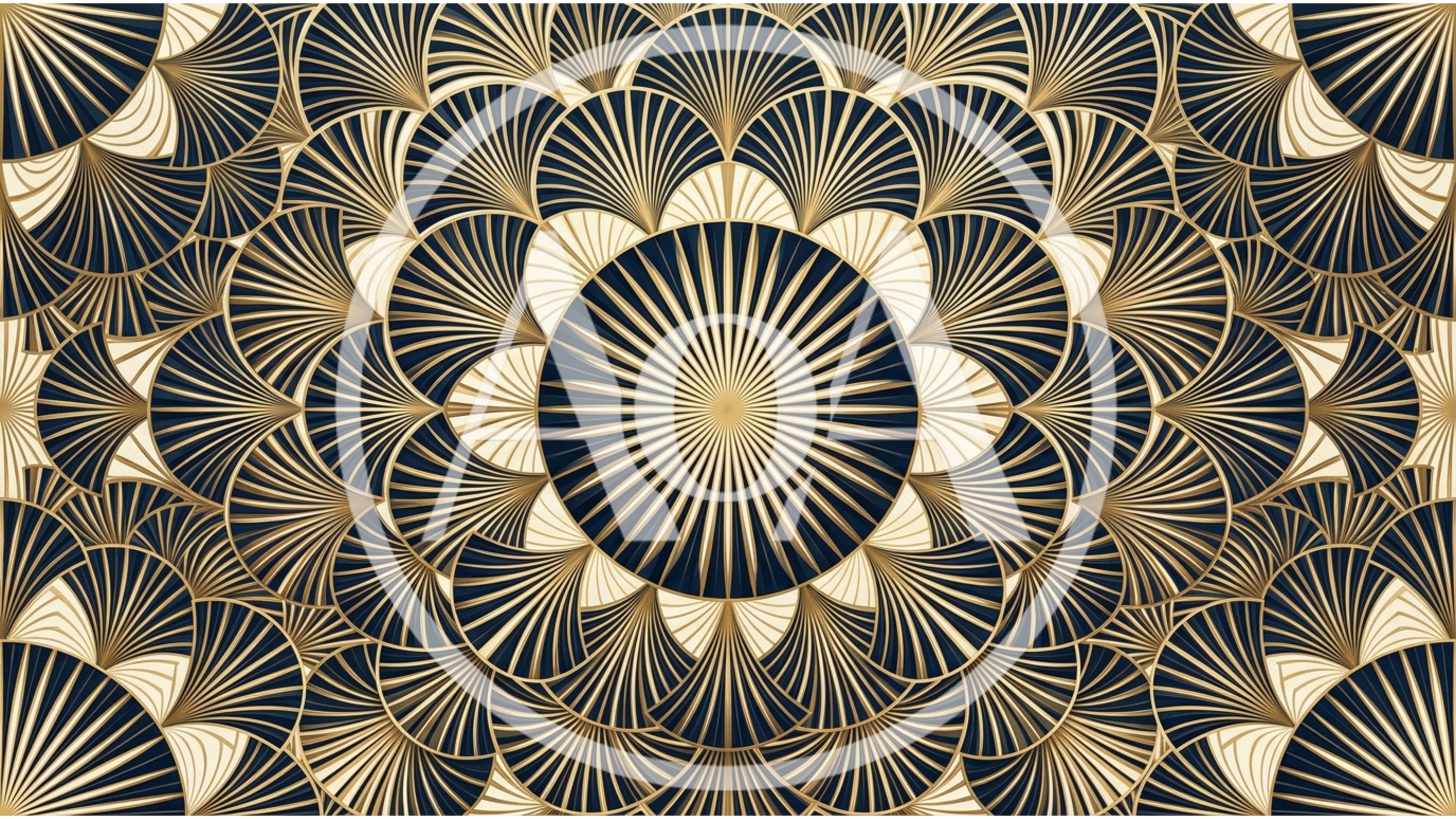 Art Deco Fan Pattern Background
