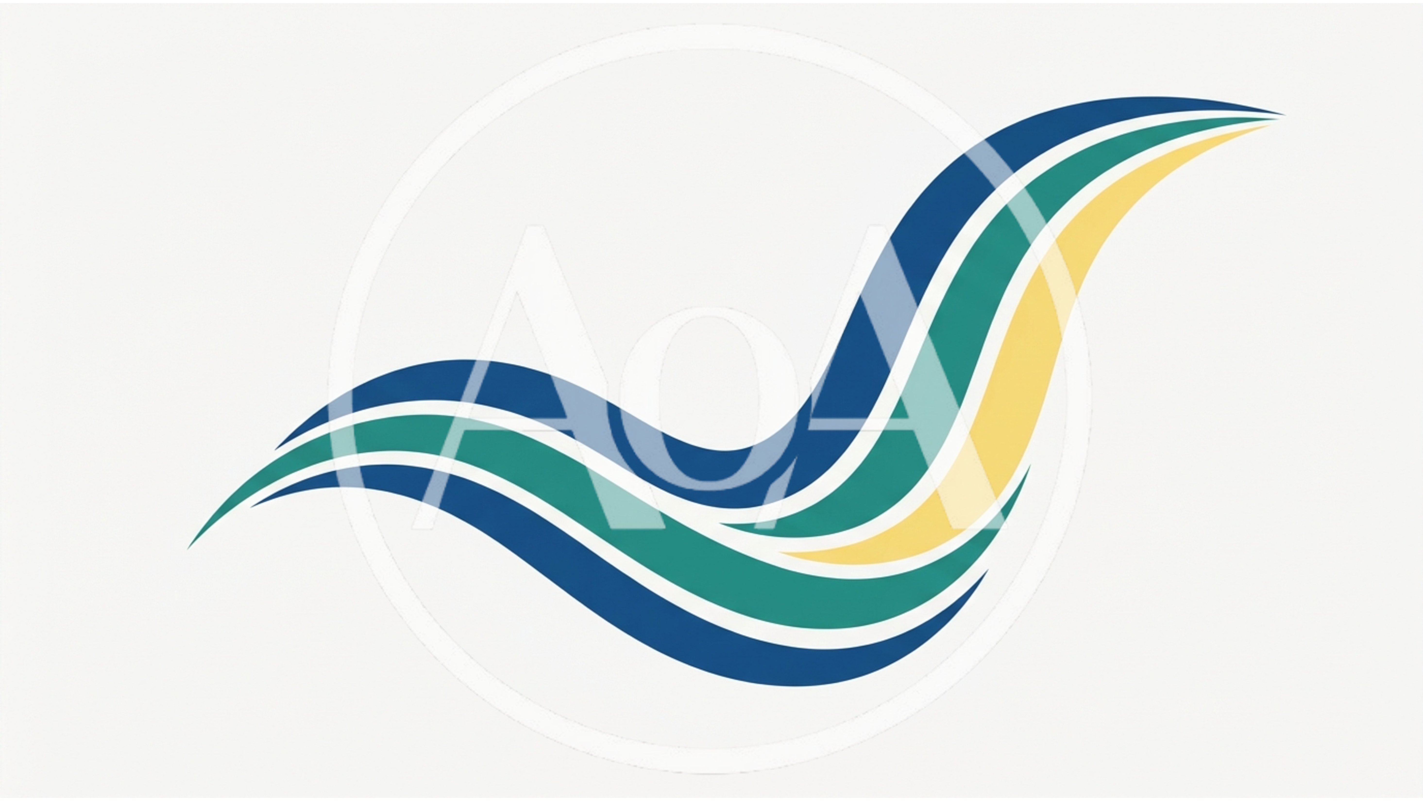 Abstract Wavy Graphic Design With Blue Green And Yellow