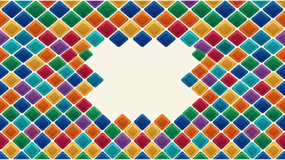 Colorful Geometric Diamond Pattern Background