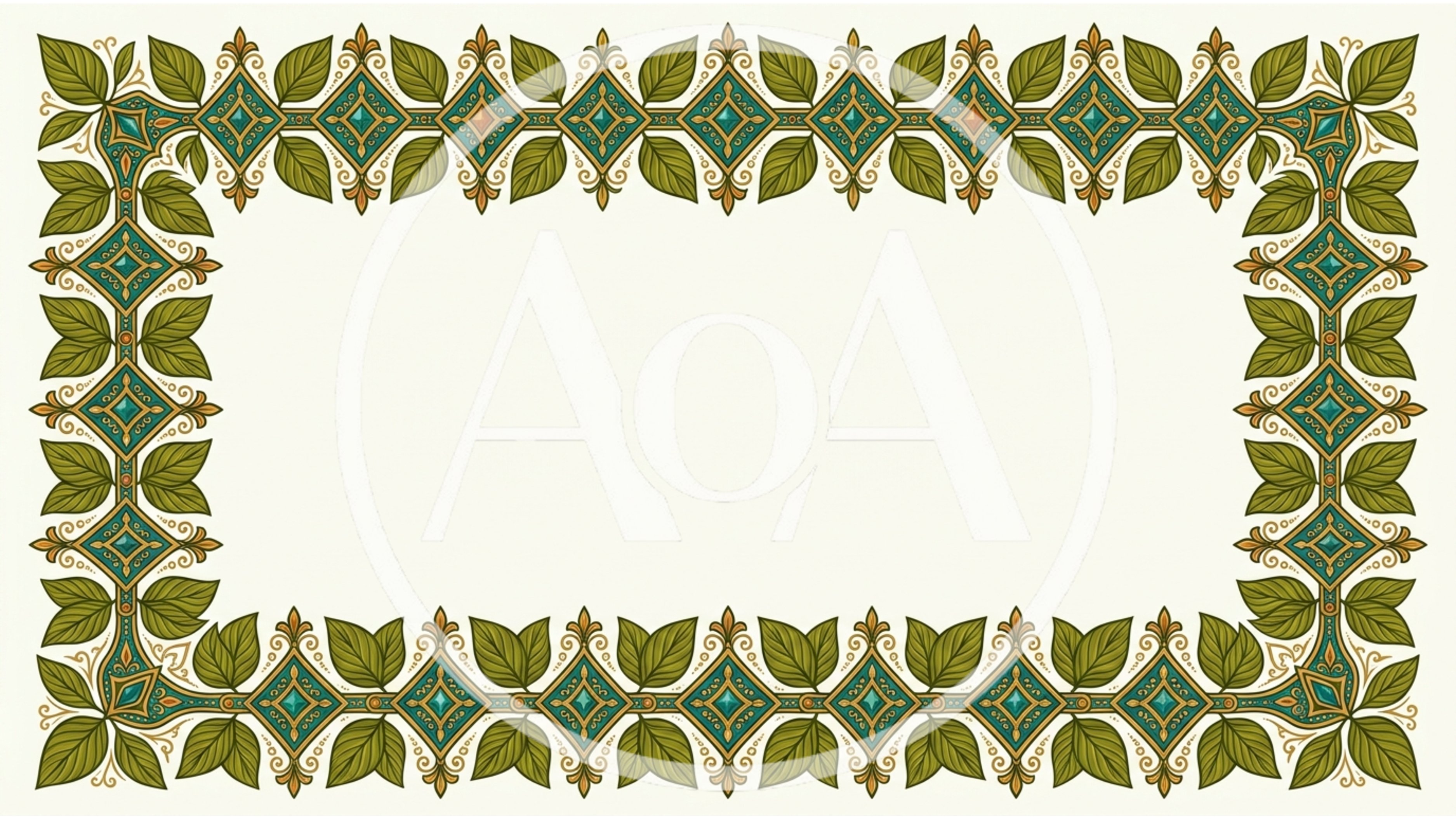Ornate Decorative Floral Border Frame Illustration