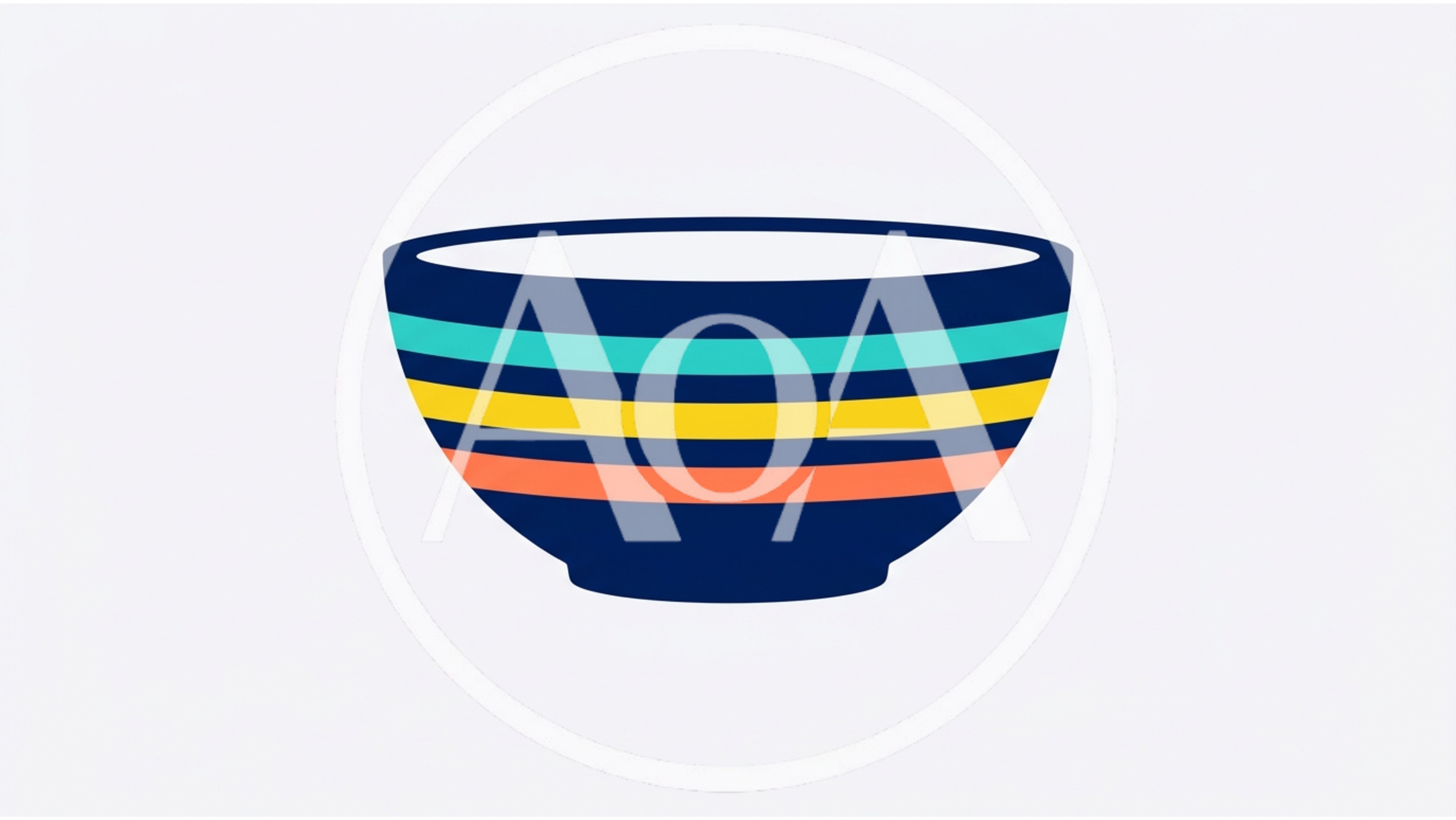 Minimalist Graphic Illustration Of A Striped Bowl