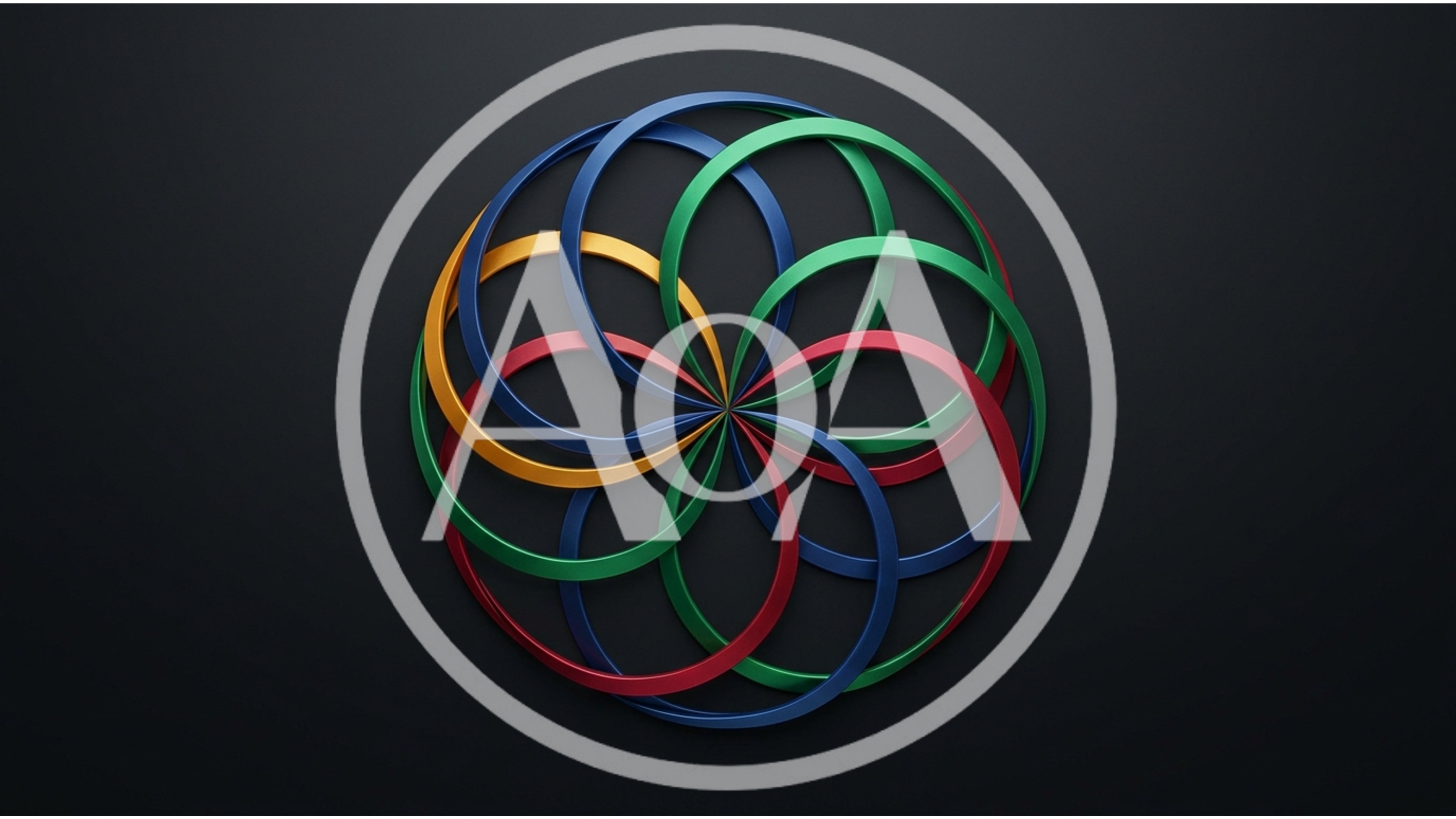 Abstract Geometric Interlocking Rings Pattern