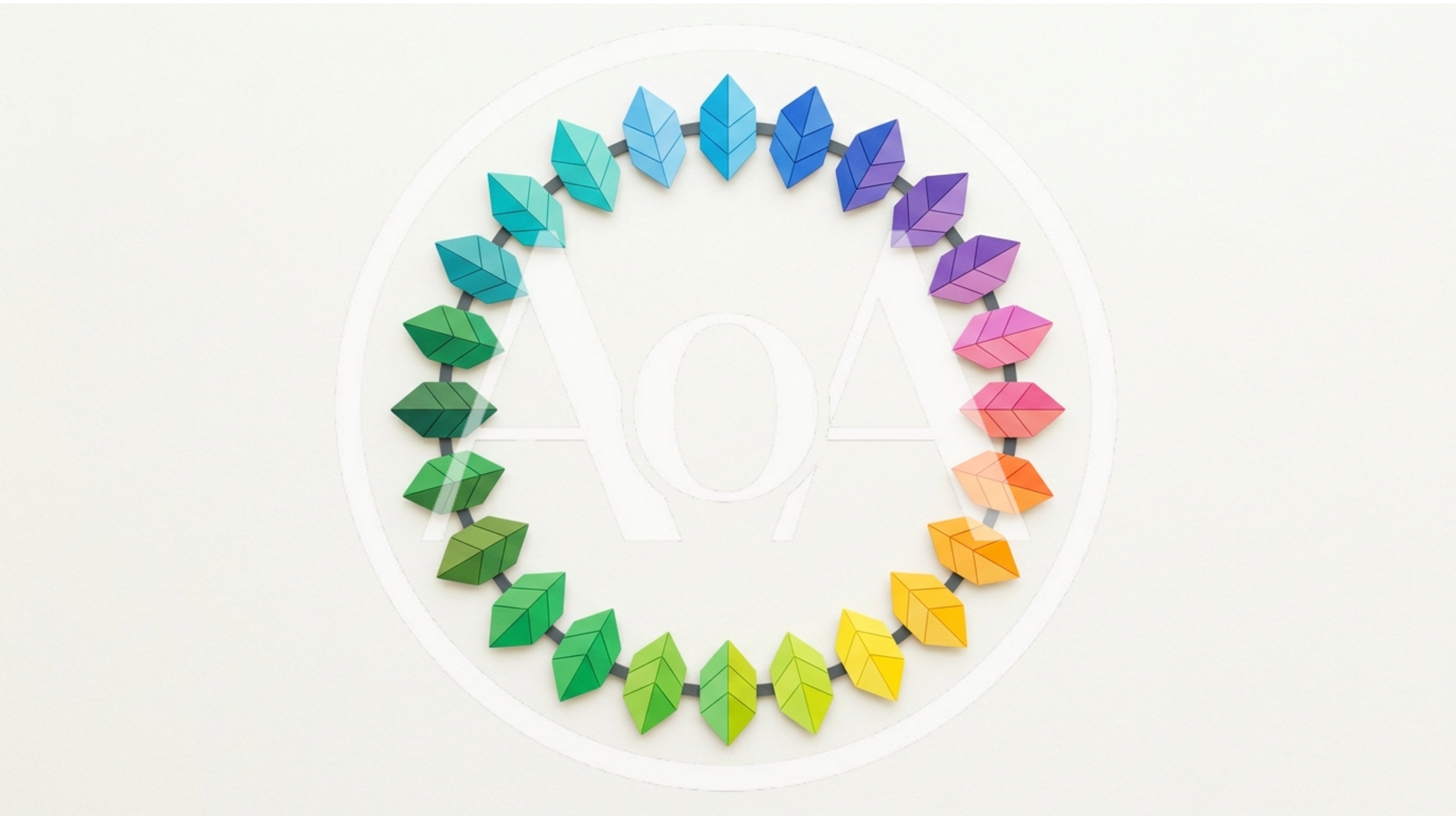 Colorful Leaf Shaped Paper Art Circle
