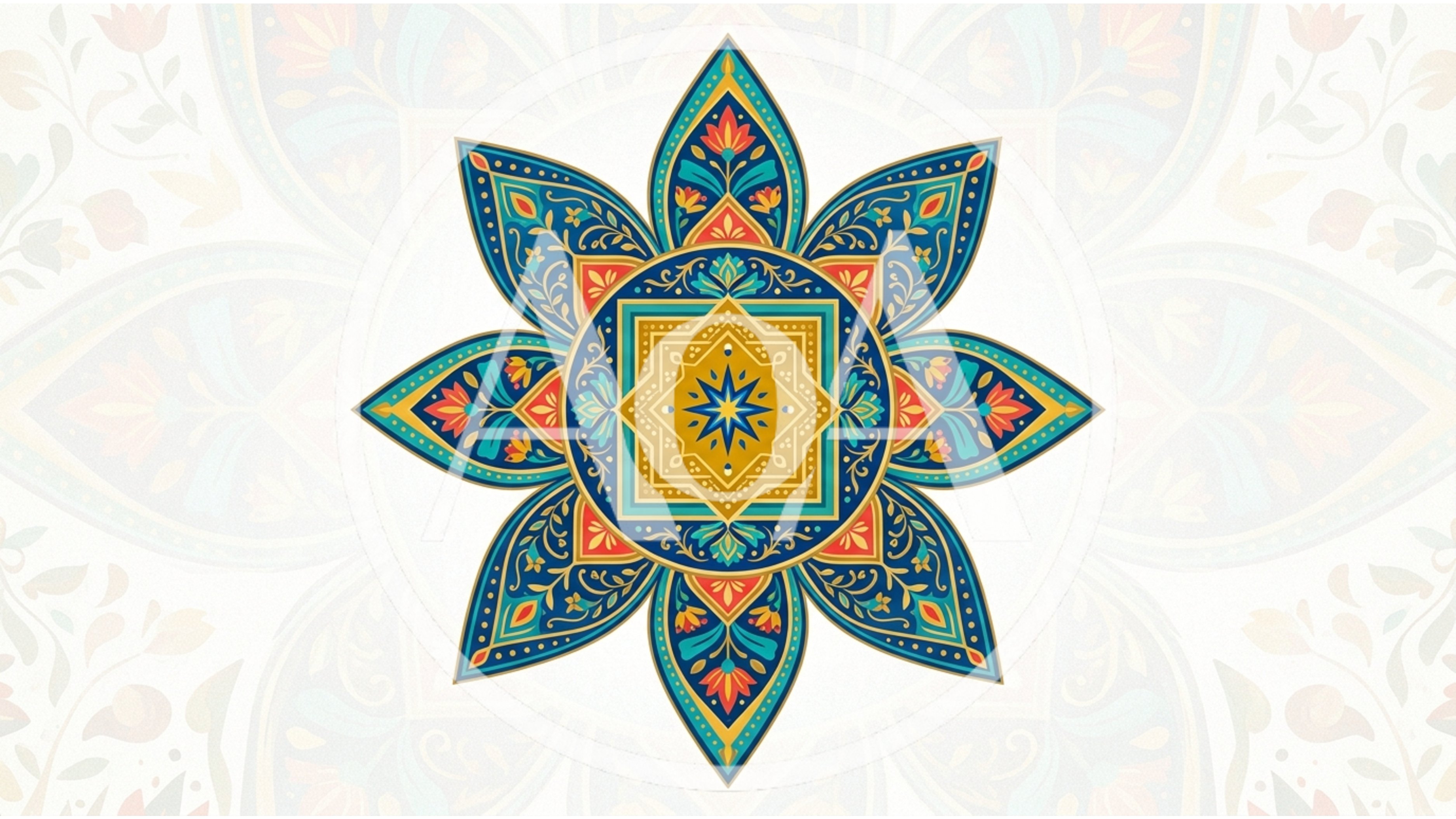Ornate Islamic Geometric Mandala Pattern