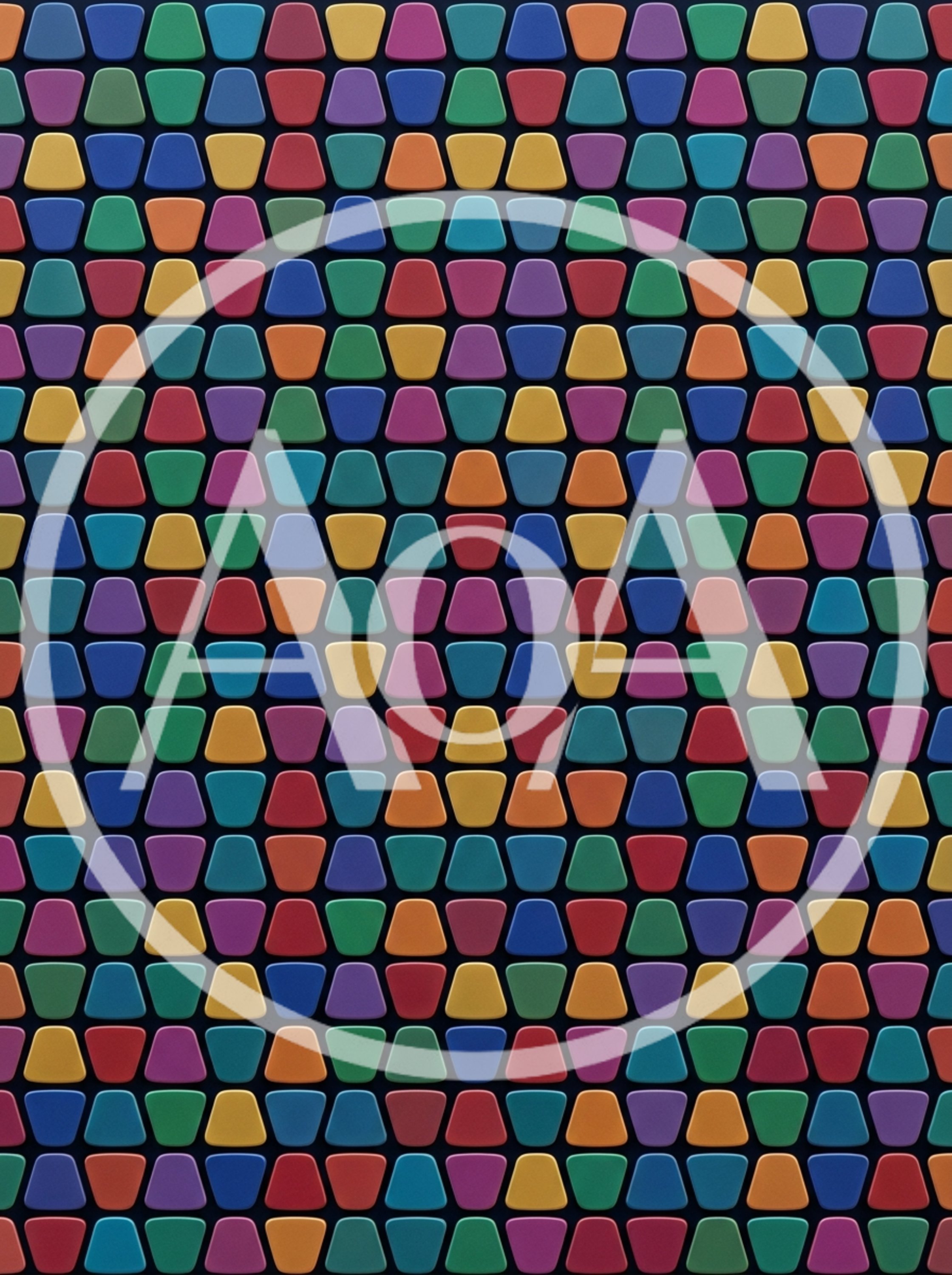 Abstract Pattern Of Colorful Trapezoidal Tiles