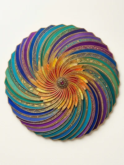 Intricate Circular Mandala Art With Spiral Pattern