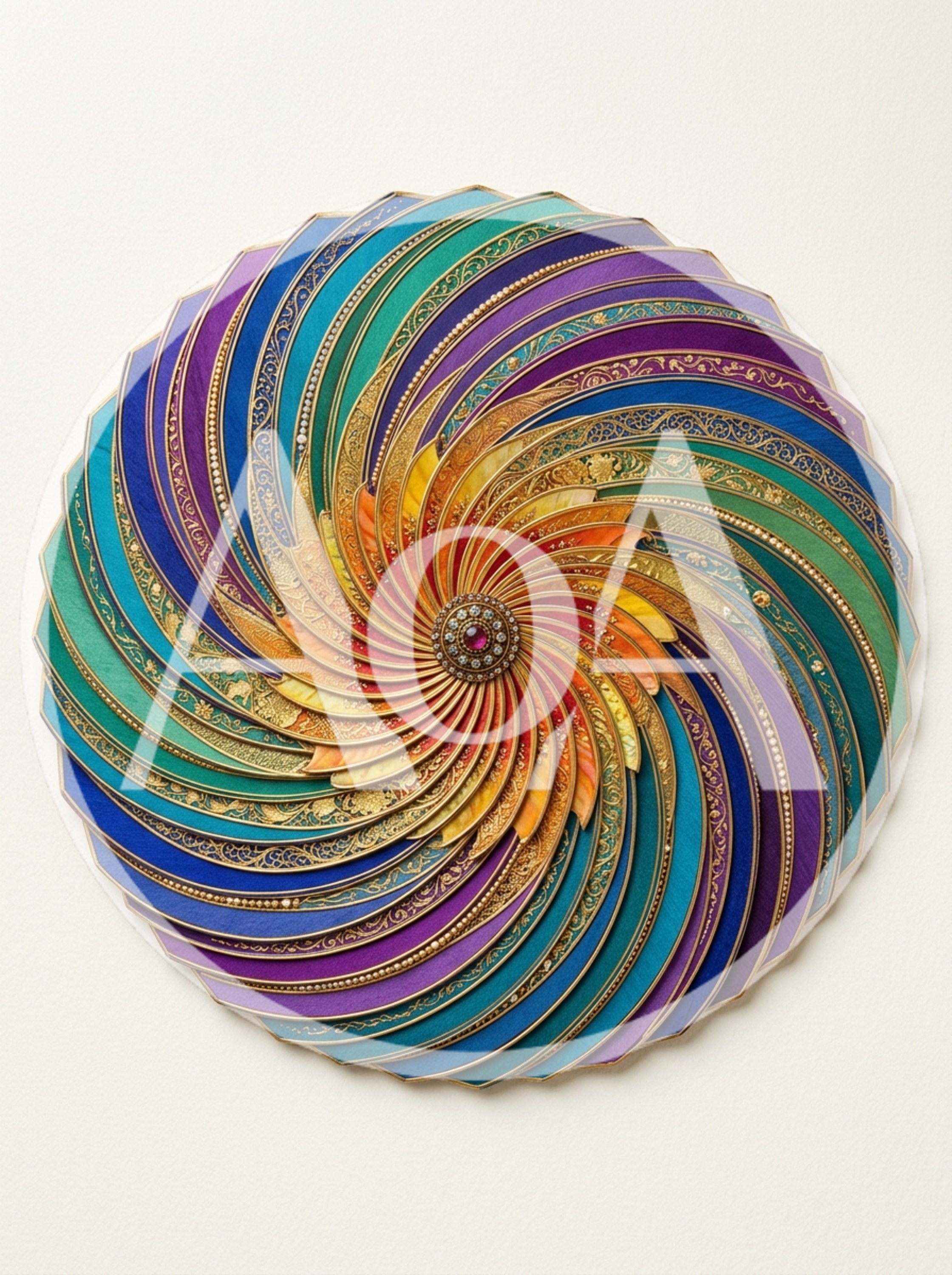 Intricate Circular Mandala Art With Spiral Pattern