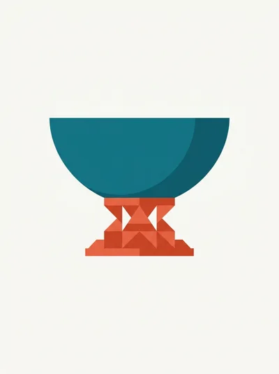 Minimalist Geometric Chalice Illustration